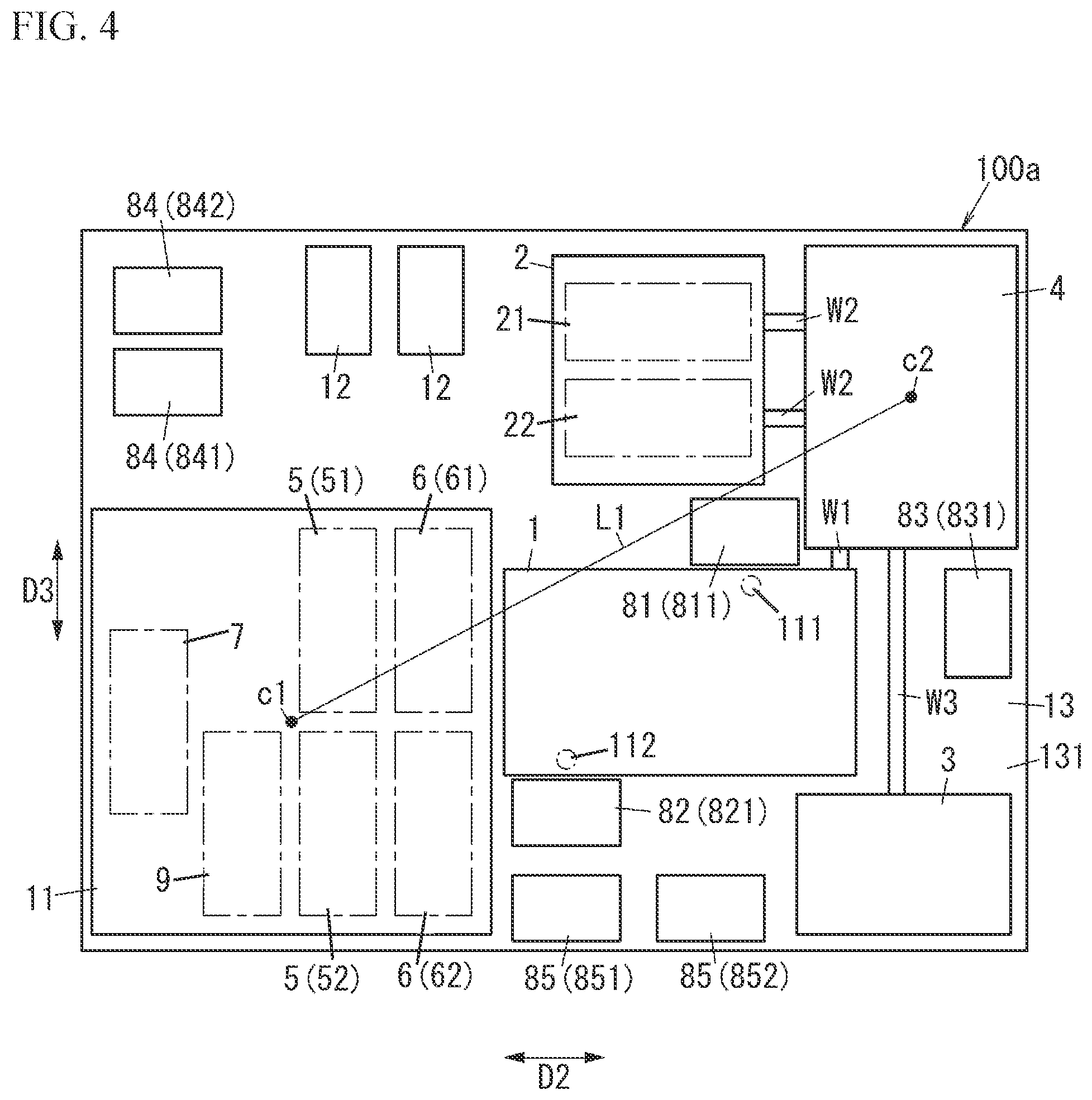 Patent US12317413 Figure 3 – High-frequency module and communication device