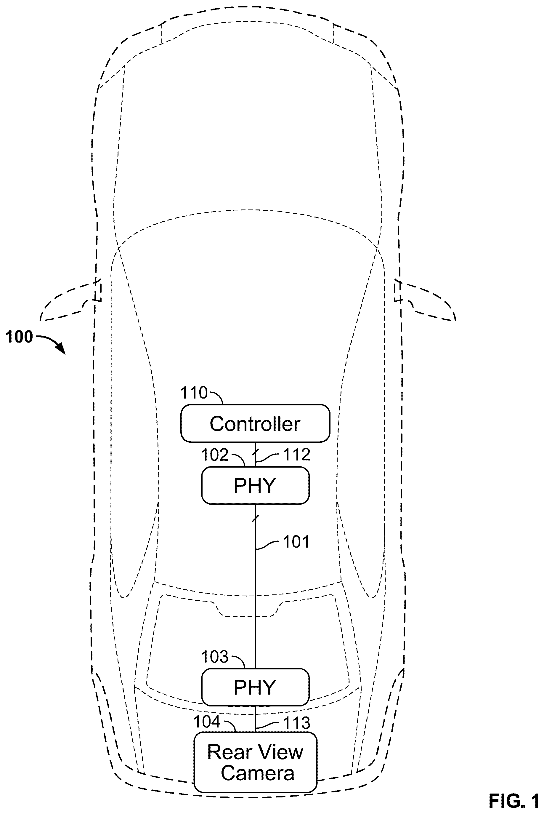Patent US12317414 Figure 1 – Common-mode filtering for converting differential signaling to single-ended signaling