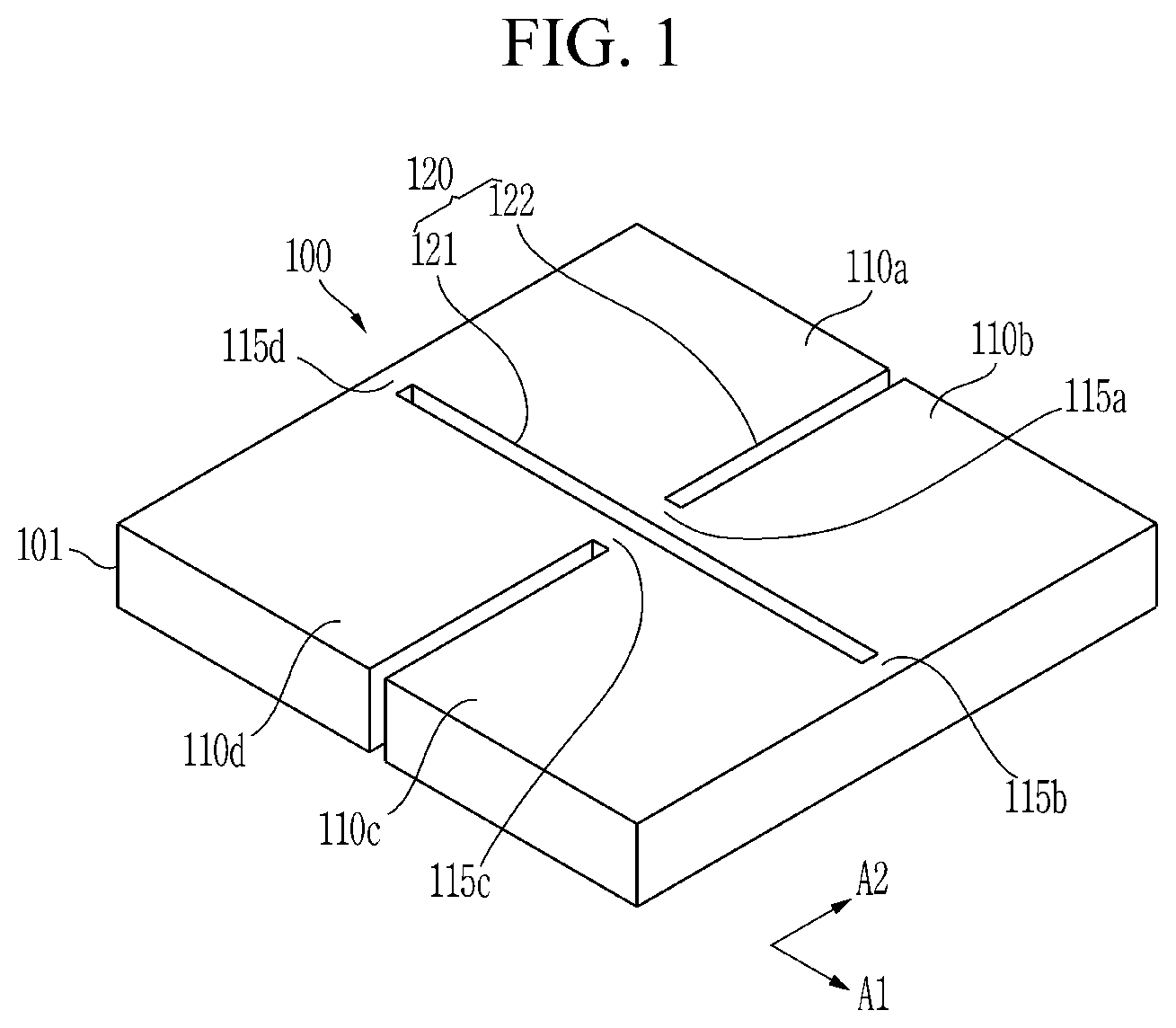 Patent US12317415 Figure 1 – Stretchable substrate and method of controlling device spacing using the same