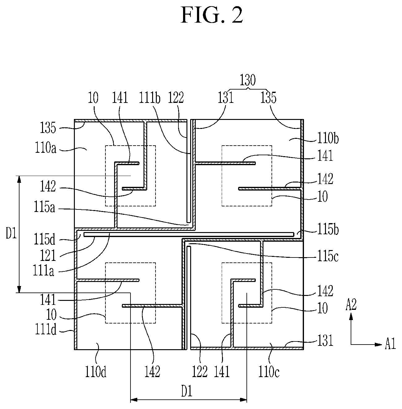 Patent US12317415 Figure 2 – Stretchable substrate and method of controlling device spacing using the same