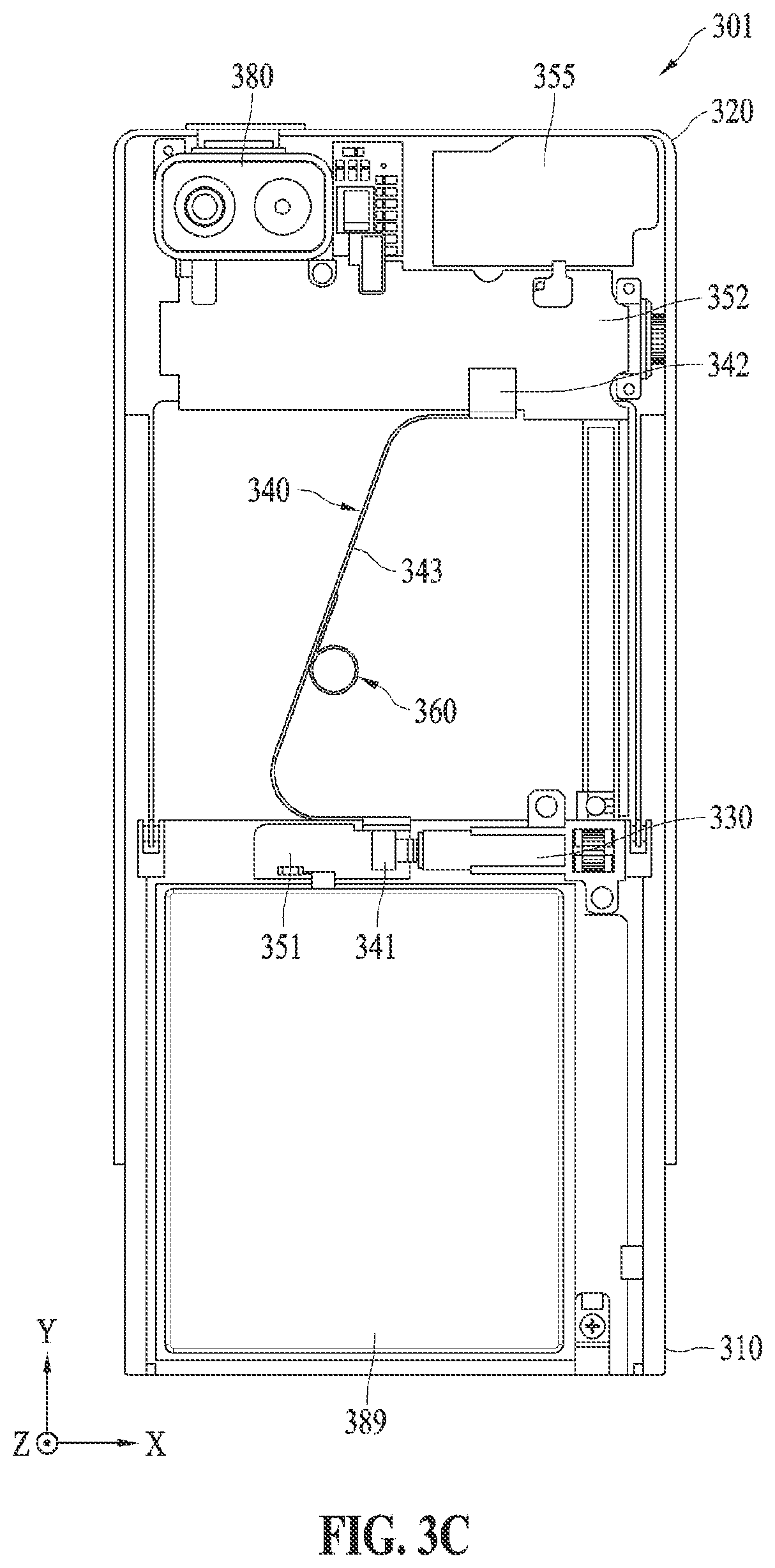 Patent US12317418 Figure 8 – Connecting assembly comprising flexible printed circuit board and electronic device including the same