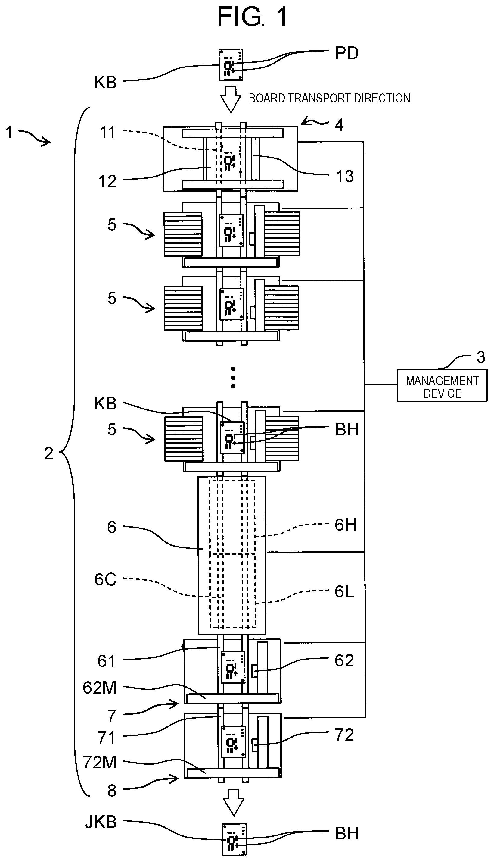 Patent US12317422 Figure 1 – Component mounting system
