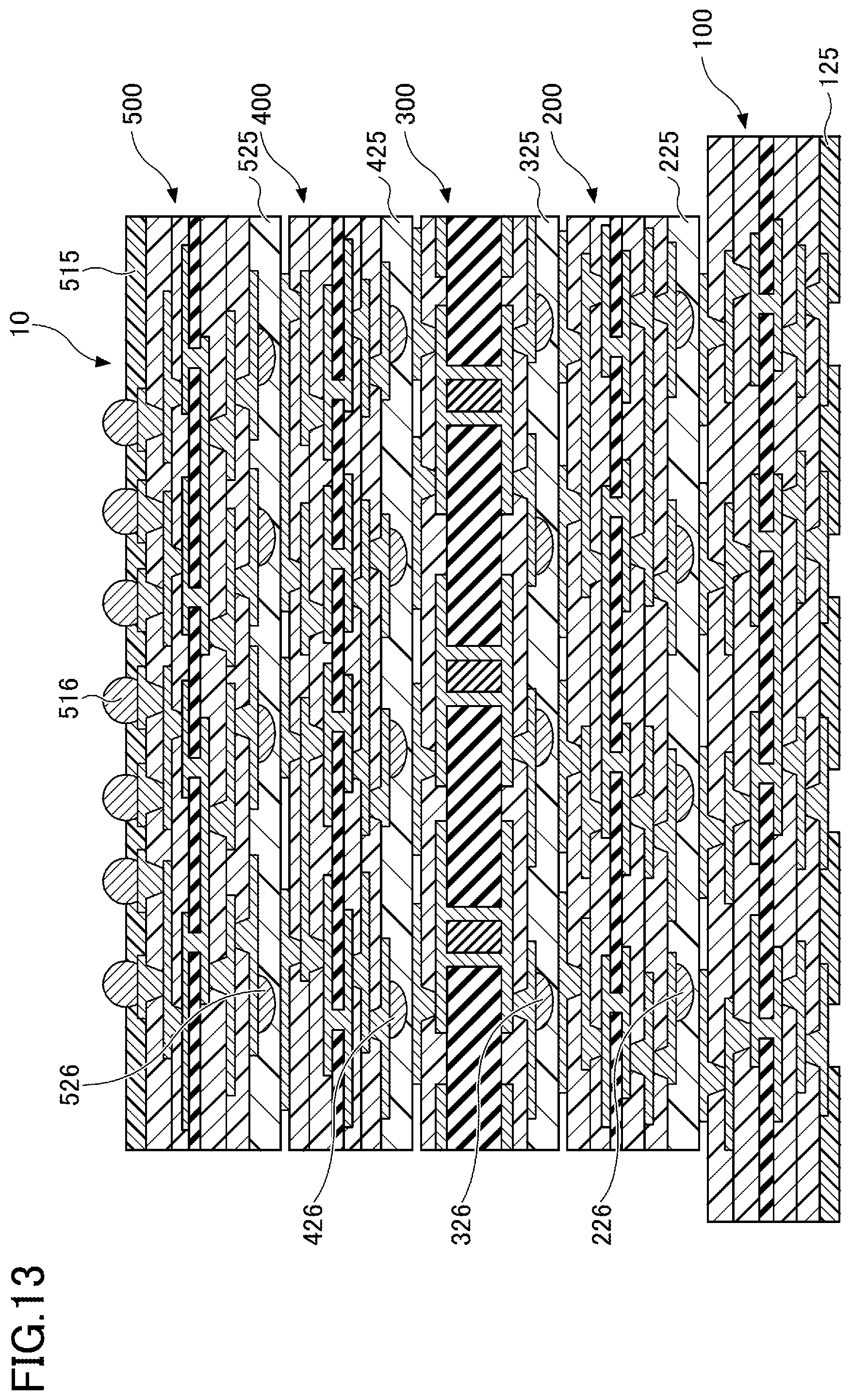 Patent US12317426 Figure 13 – Laminated wiring board