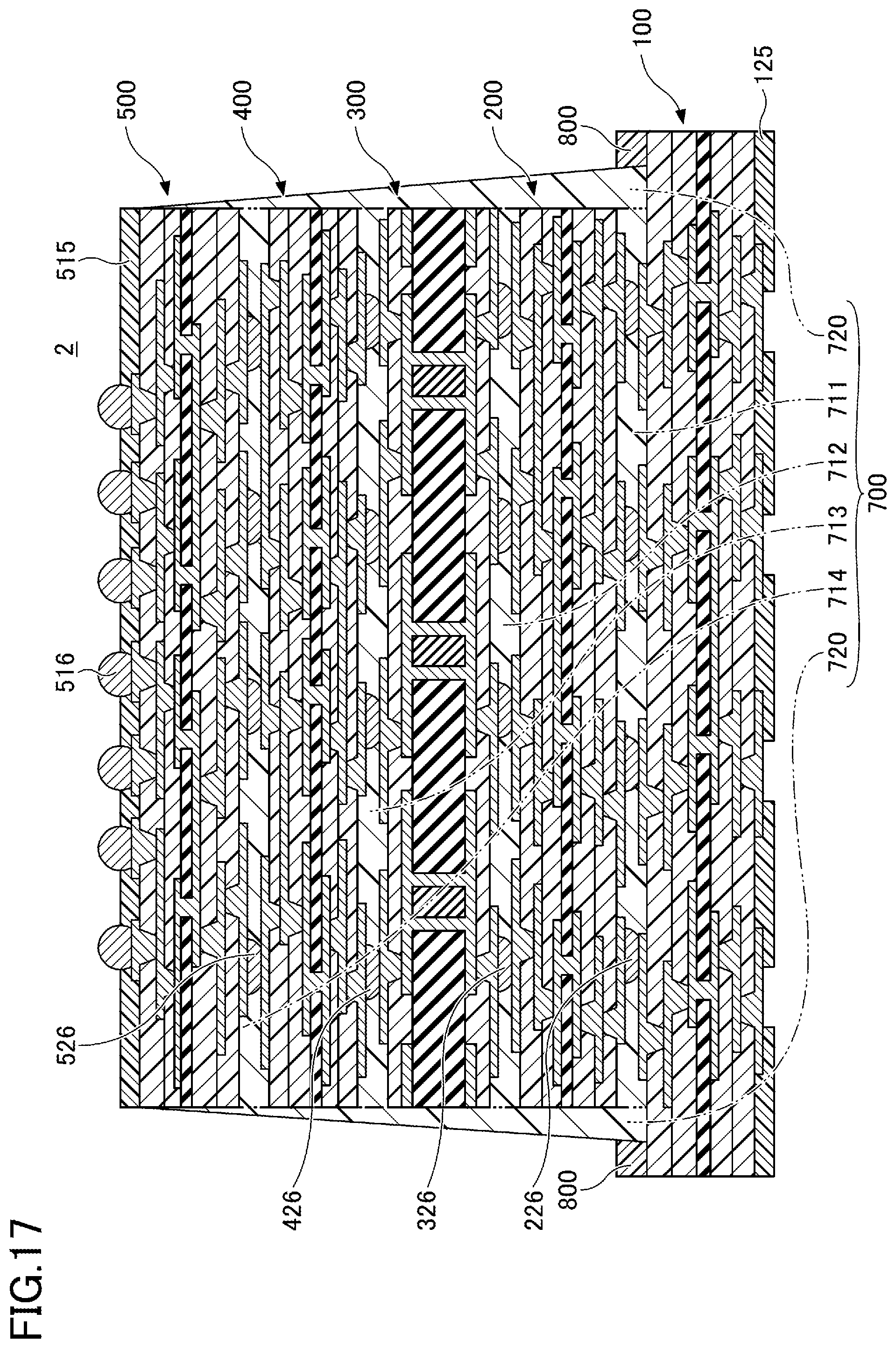 Patent US12317426 Figure 17 – Laminated wiring board