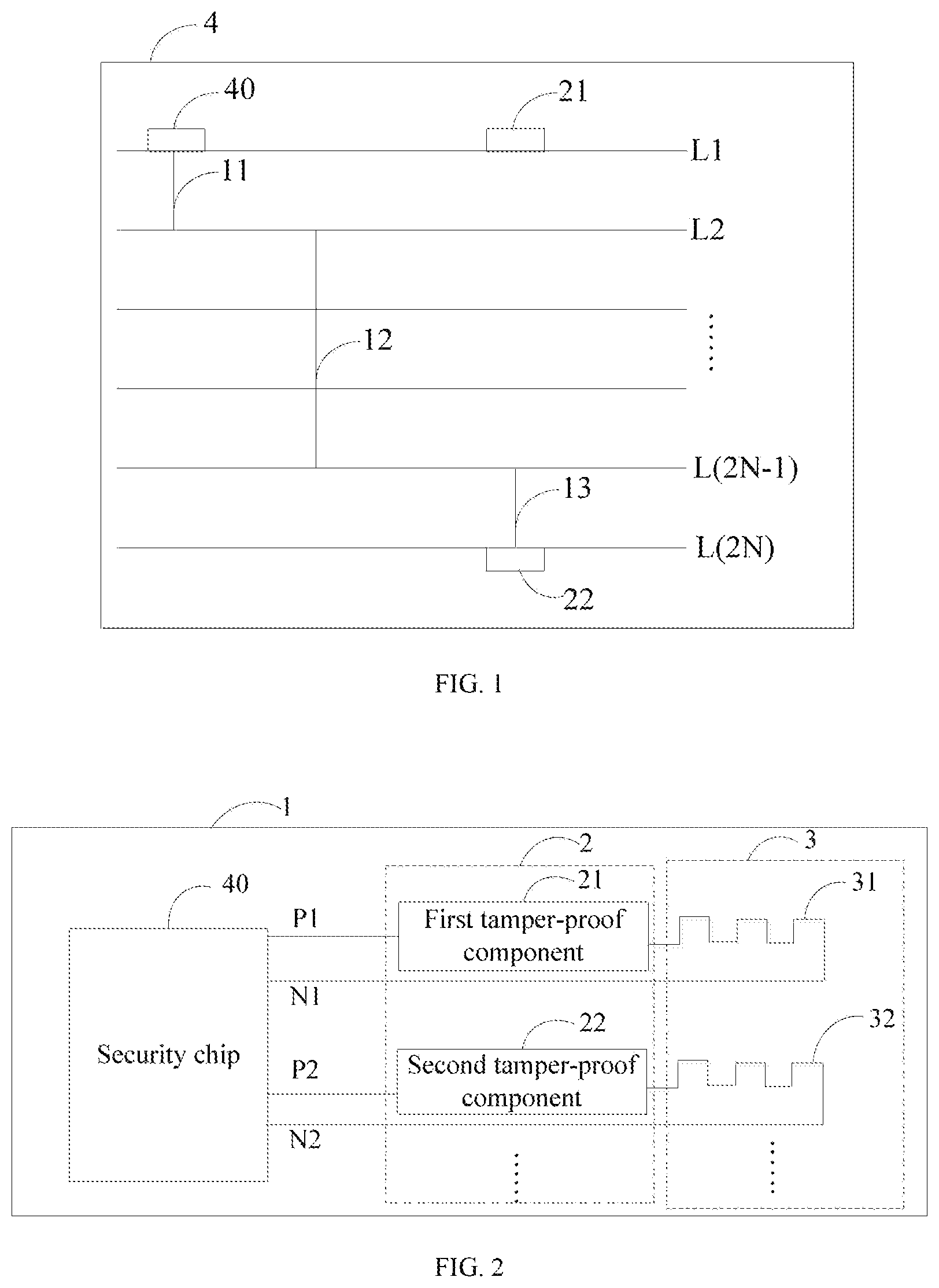Patent US12317434 Figure 1 – Tamper-proof structure and electronic device