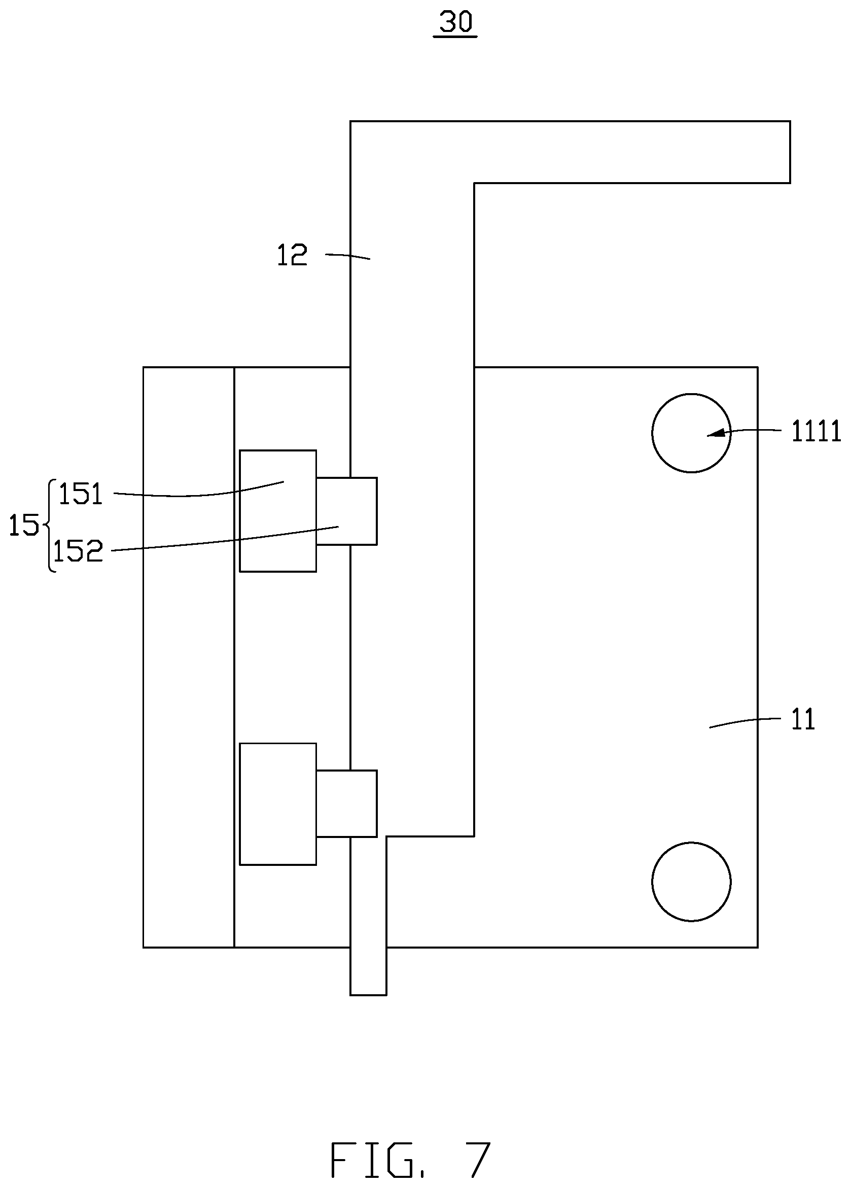 Patent US12317442 Figure 7 – Locking bracket and chasis