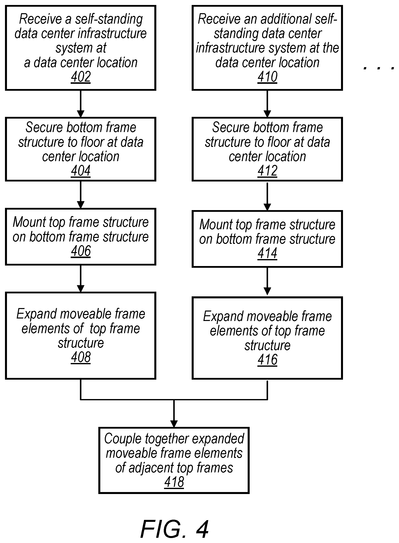 Patent US12317443 Figure 7 – Self-standing modular data center infrastructure system