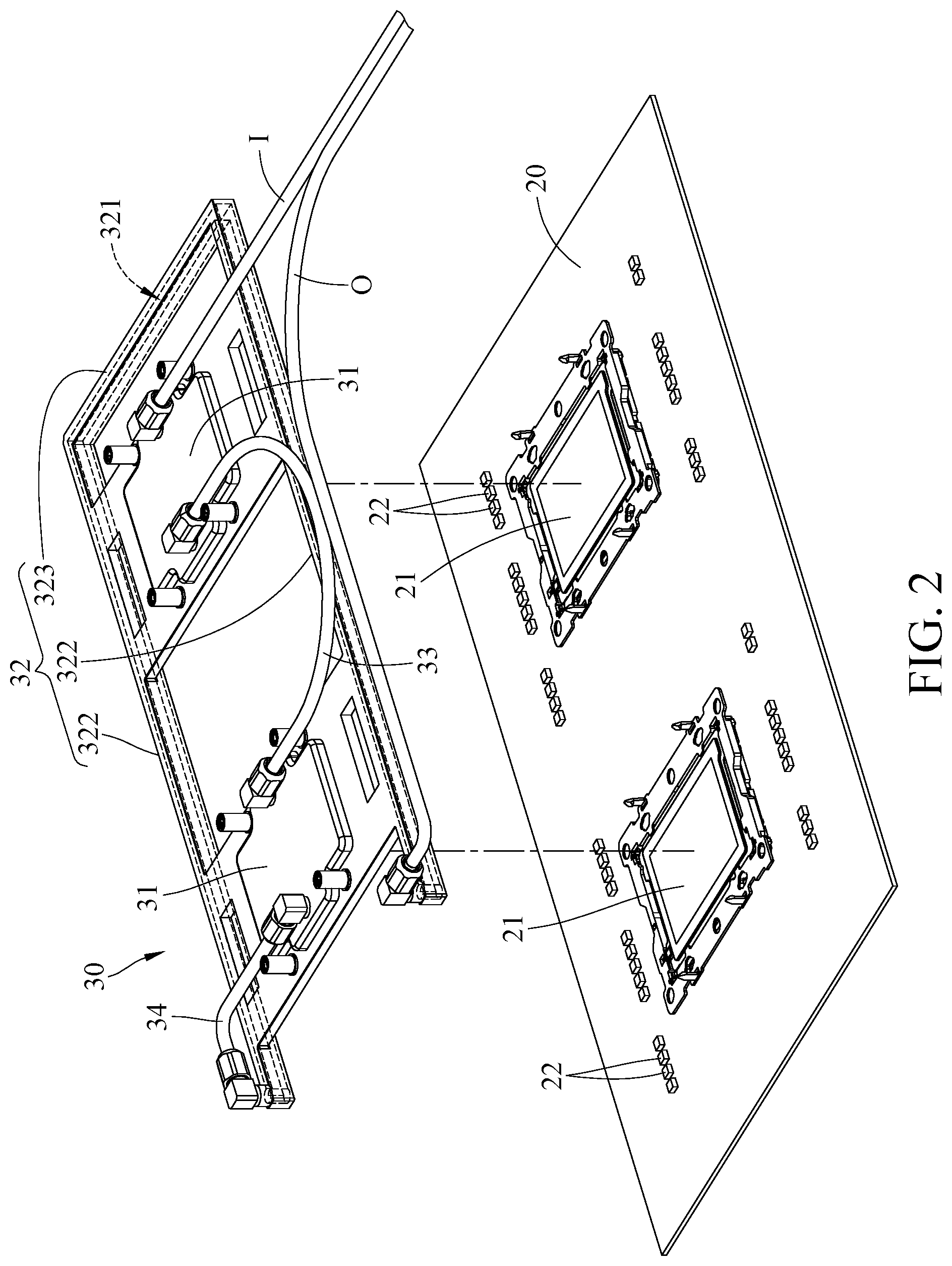 Patent US12317448 Figure 2 – Liquid cooling plate and server