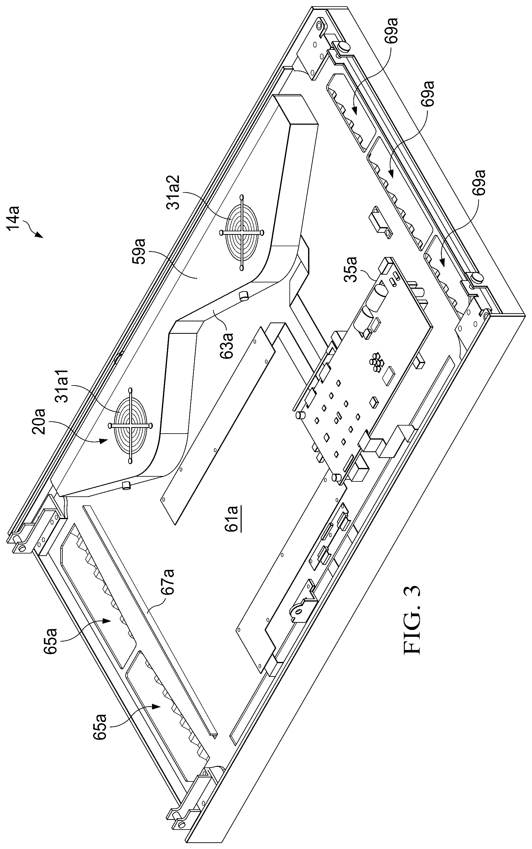Patent US12317461 Figure 3 – Fan unit for providing improved airflow within display assemblies