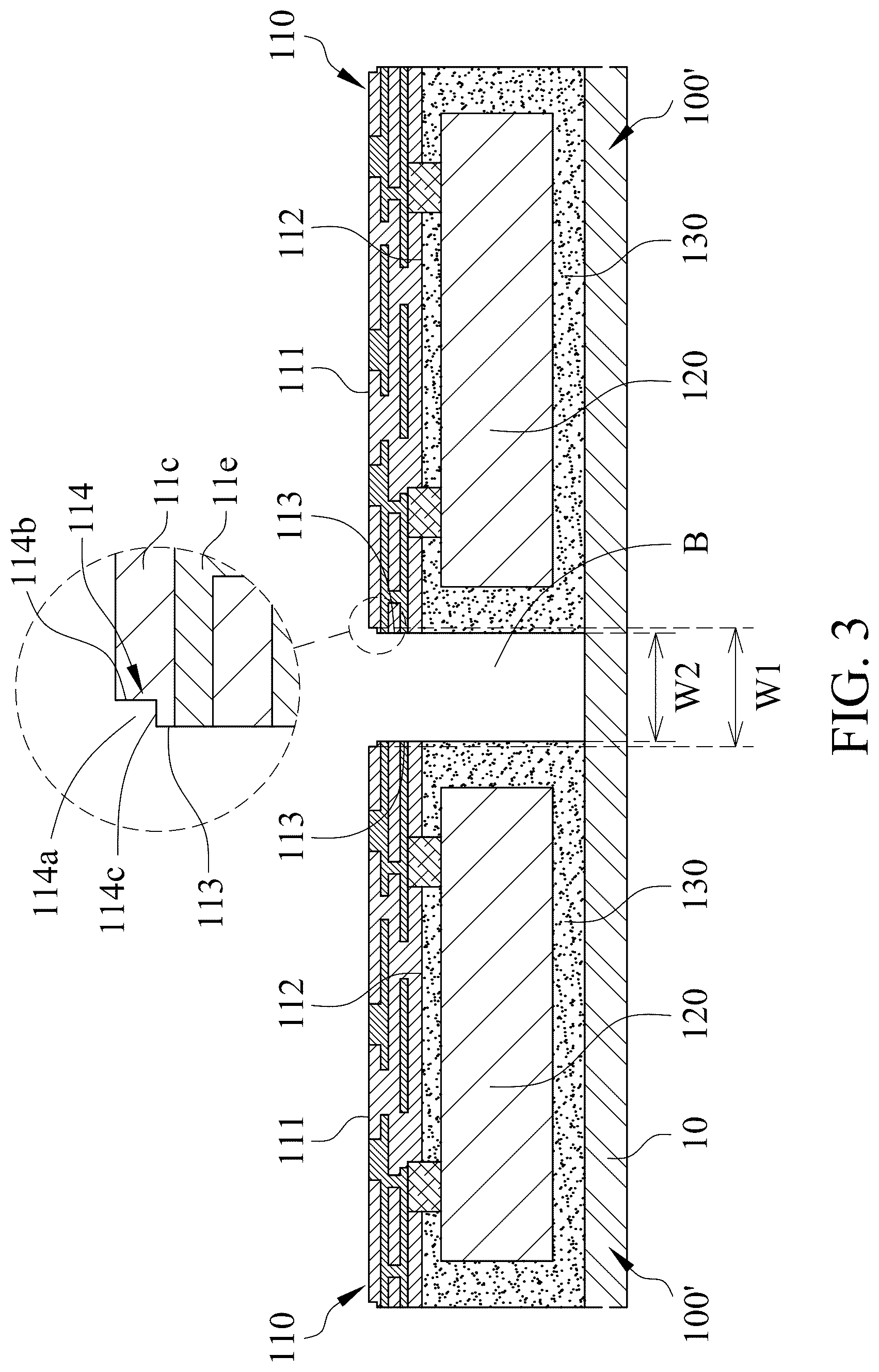Patent US12317462 Figure 3 – Electronic package and method of manufacturing the same
