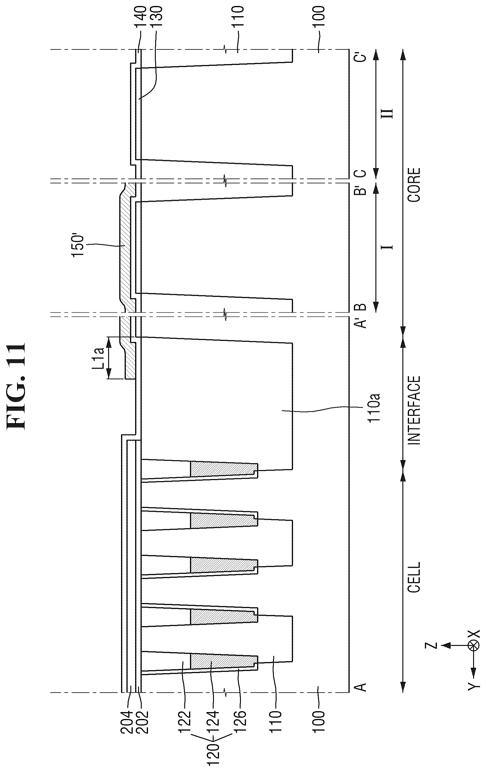 Patent US12317467 Figure 13 – Semiconductor device comprising work function metal pattern in boundary region and method for fabricating the same