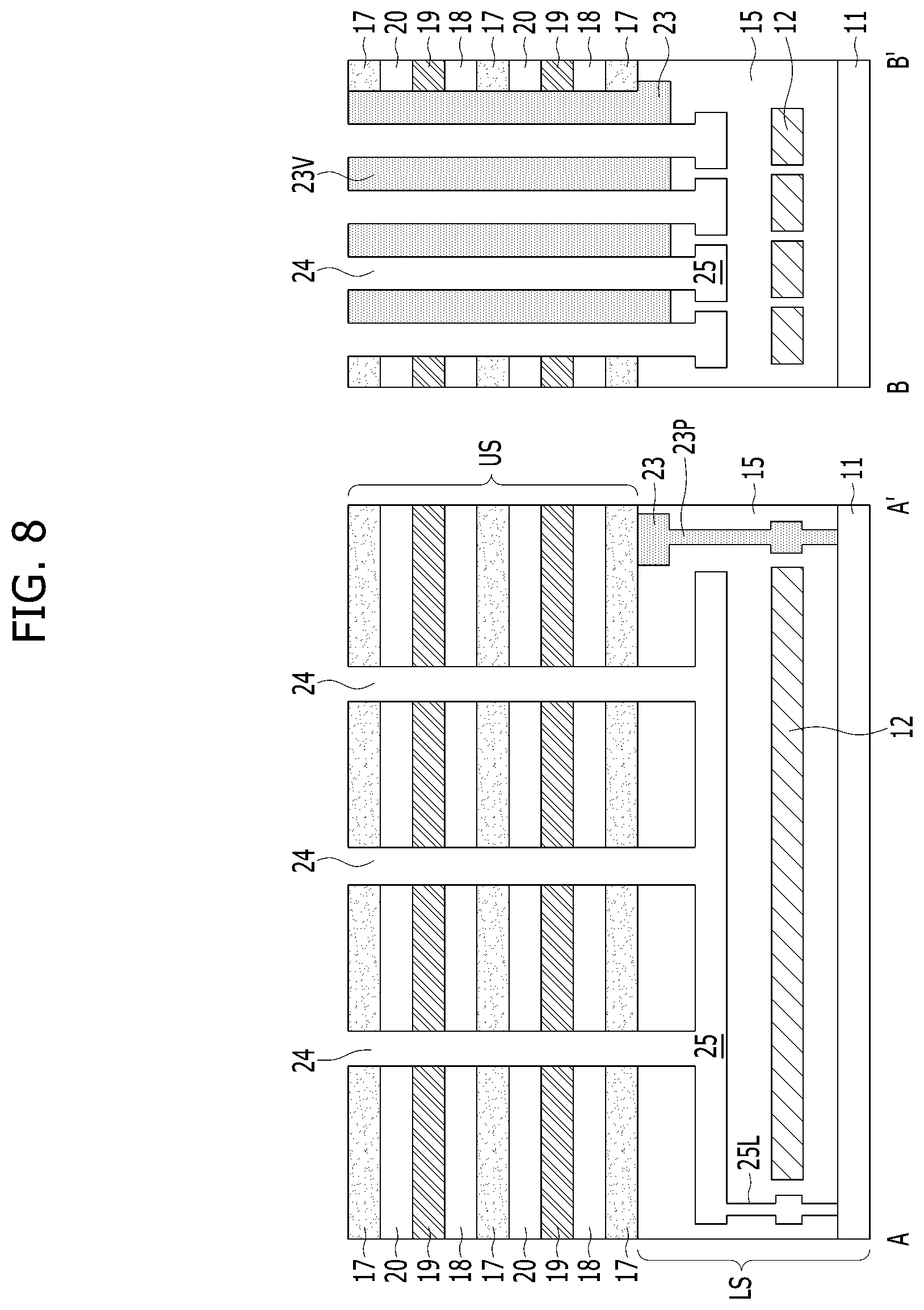 Patent US12317471 Figure 8 – Semiconductor device and method for fabricating the same