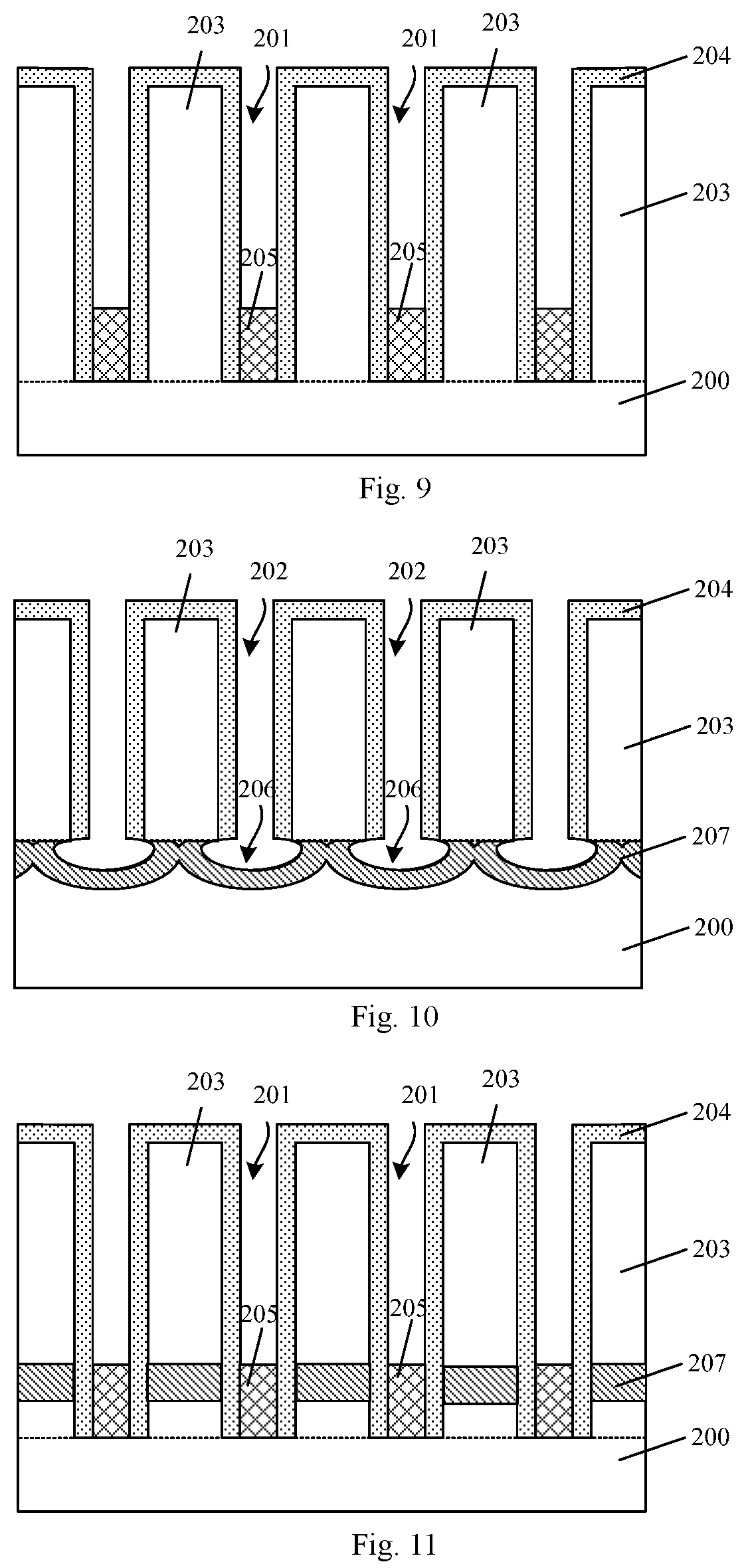 Patent US12317473 Figure 4 – Semiconductor device having plurality of trenches with different depth