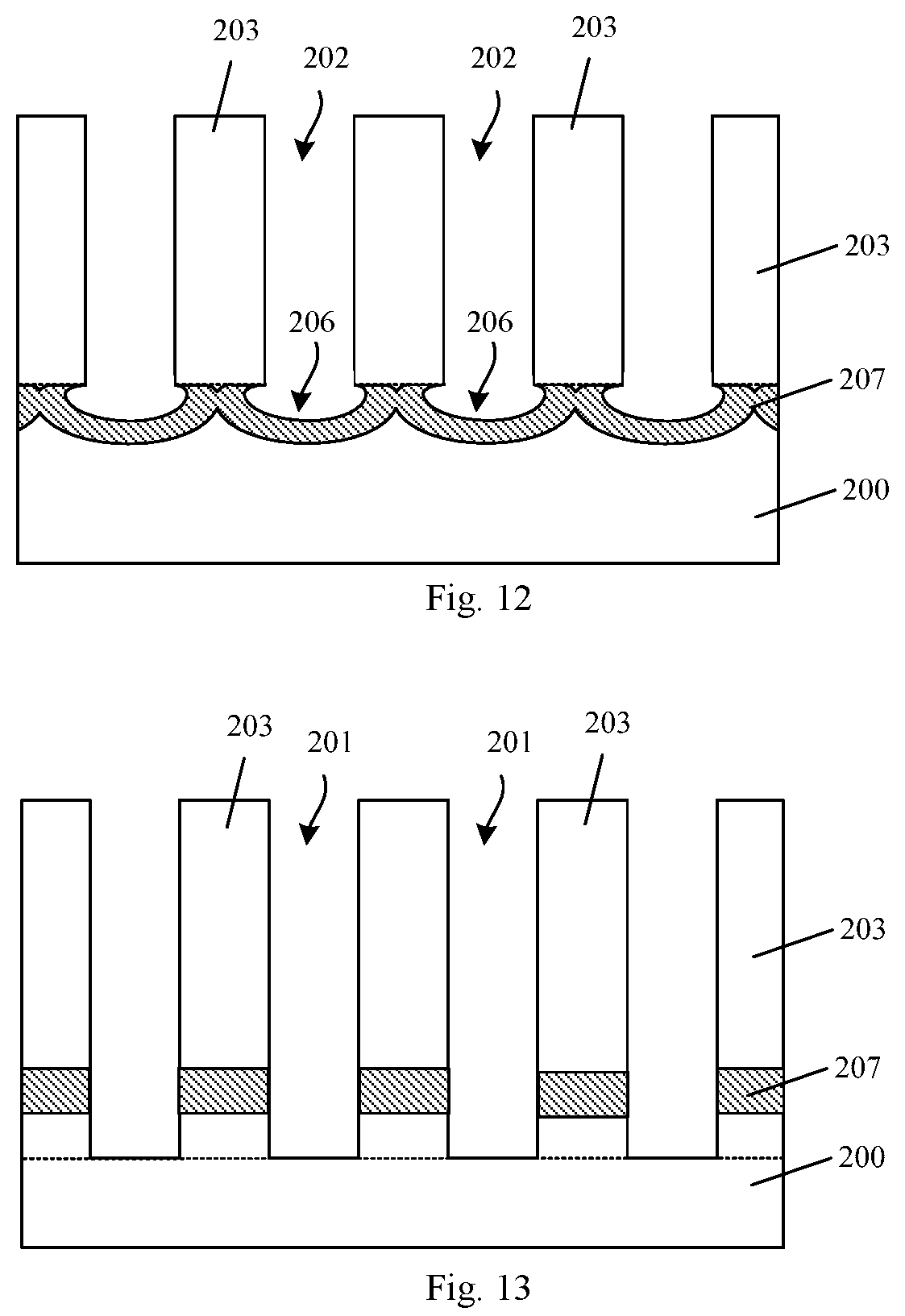Patent US12317473 Figure 5 – Semiconductor device having plurality of trenches with different depth