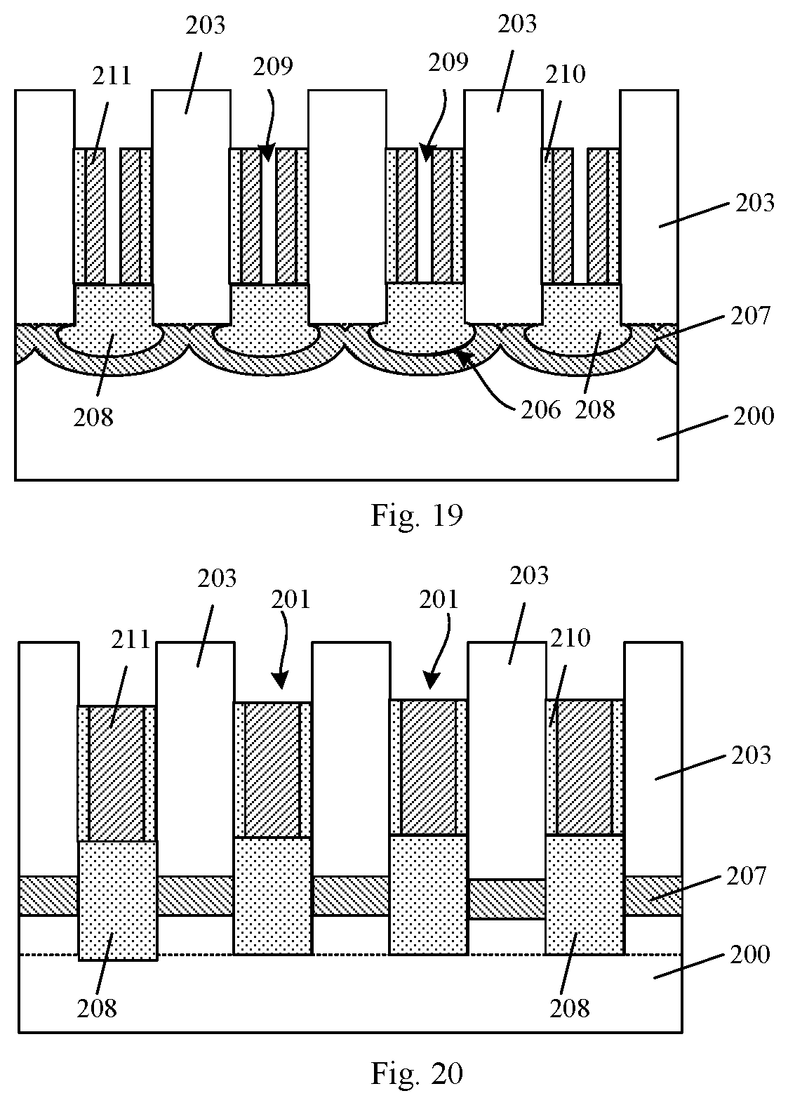 Patent US12317473 Figure 8 – Semiconductor device having plurality of trenches with different depth