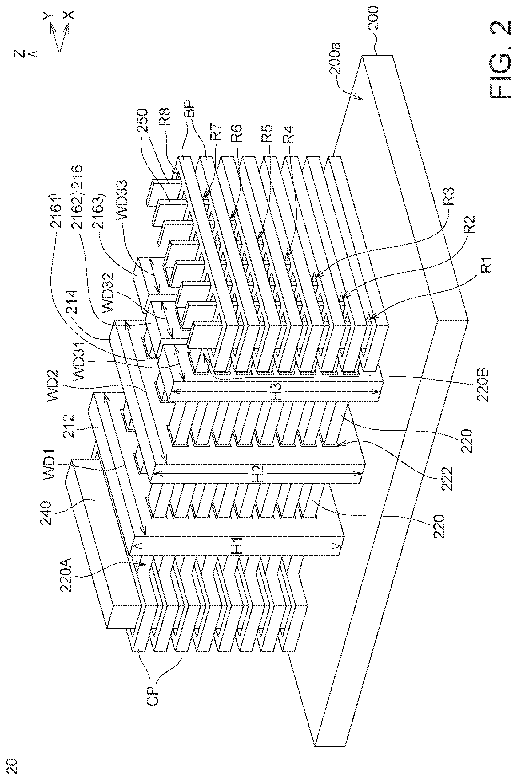Patent US12317476 Figure 2 – Memory structure