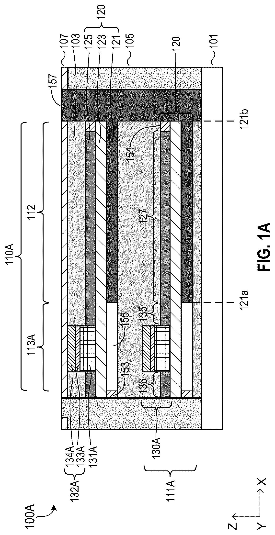 Patent US12317481 — 3D memory with cell stacking using an in-situ capacitor stack — Figure 1