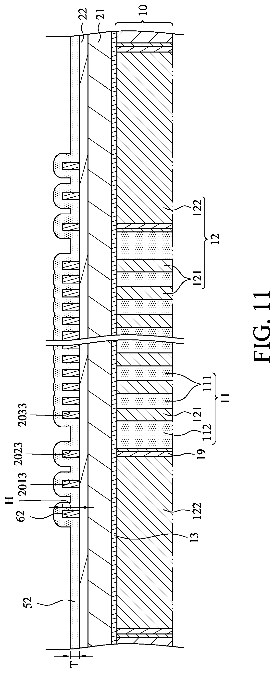 Patent US12317482 Figure 11 – Semiconductor structure and method of manufacturing the same including buried word lines of different widths