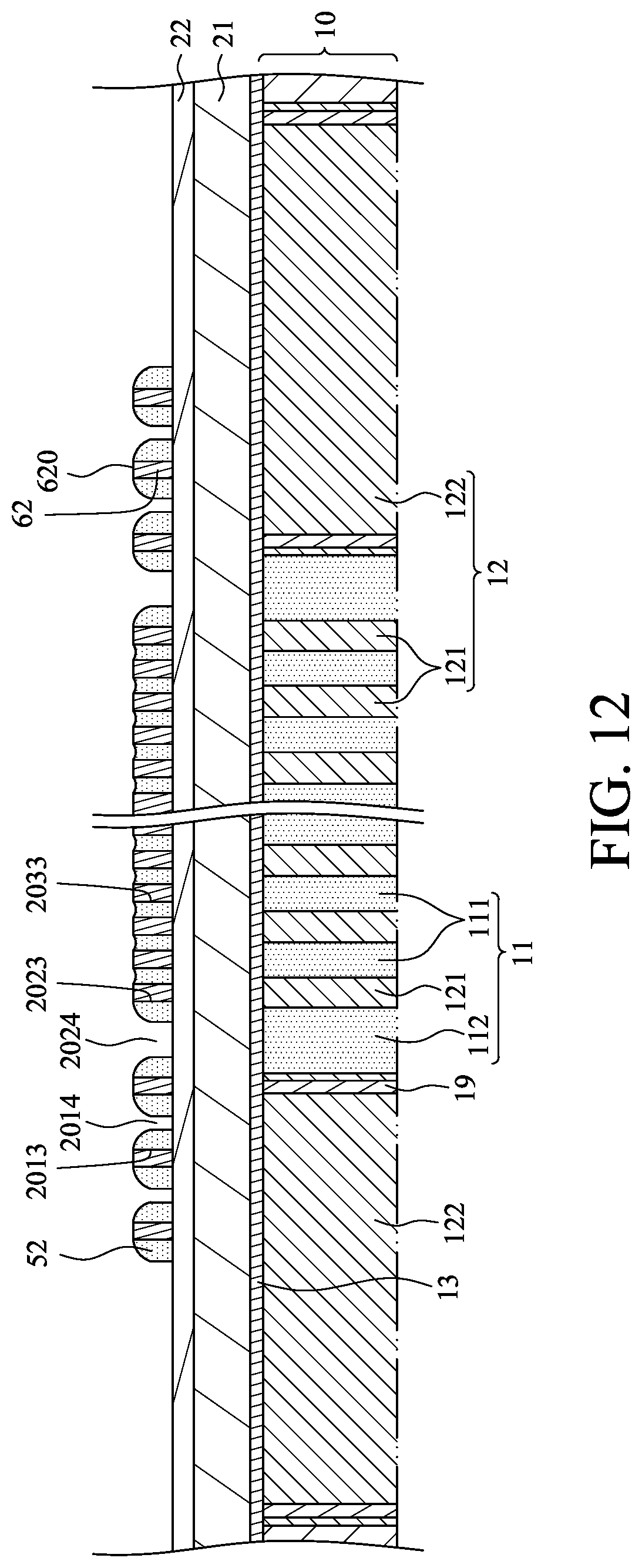 Patent US12317482 Figure 12 – Semiconductor structure and method of manufacturing the same including buried word lines of different widths
