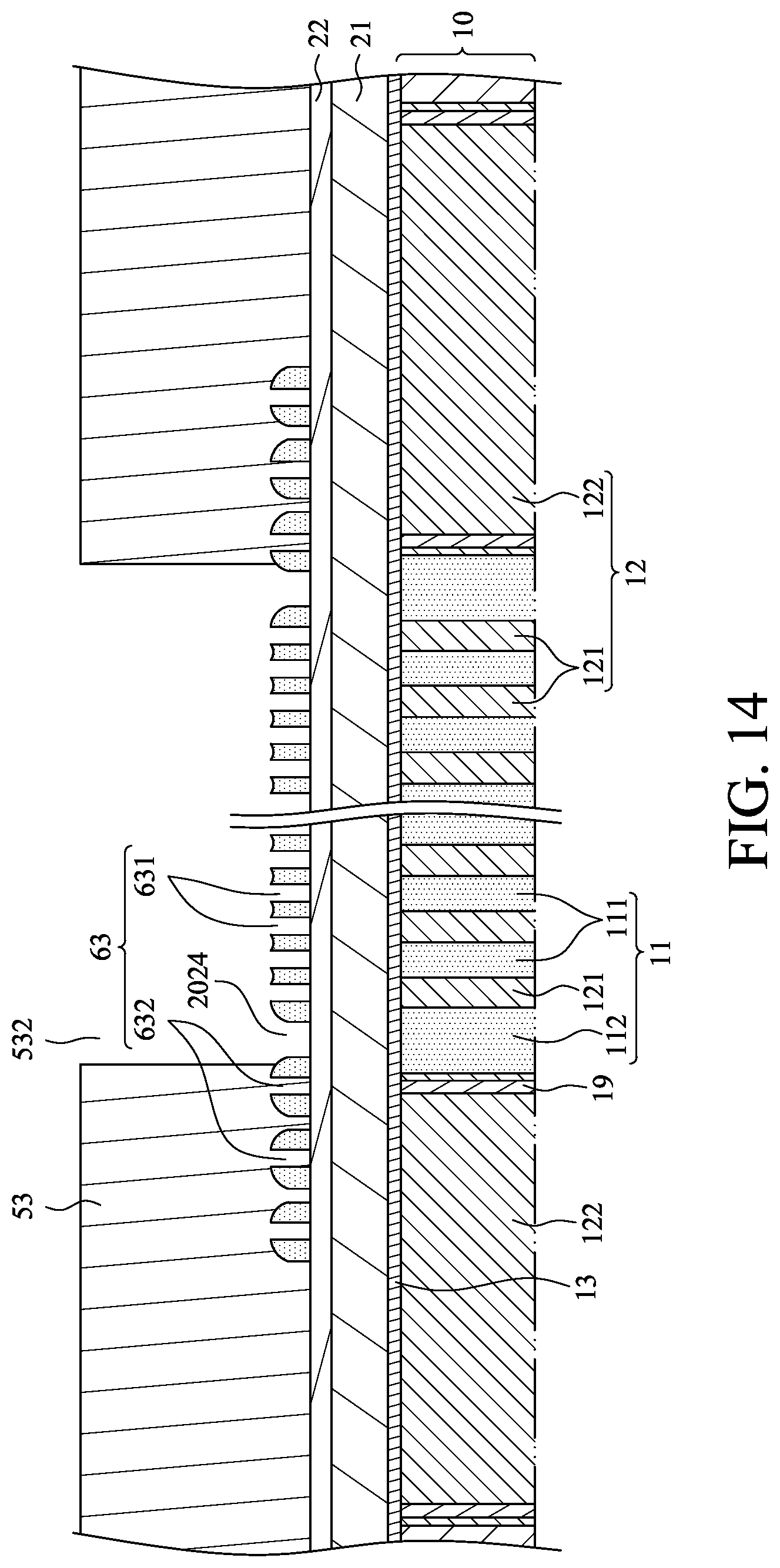 Patent US12317482 Figure 14 – Semiconductor structure and method of manufacturing the same including buried word lines of different widths