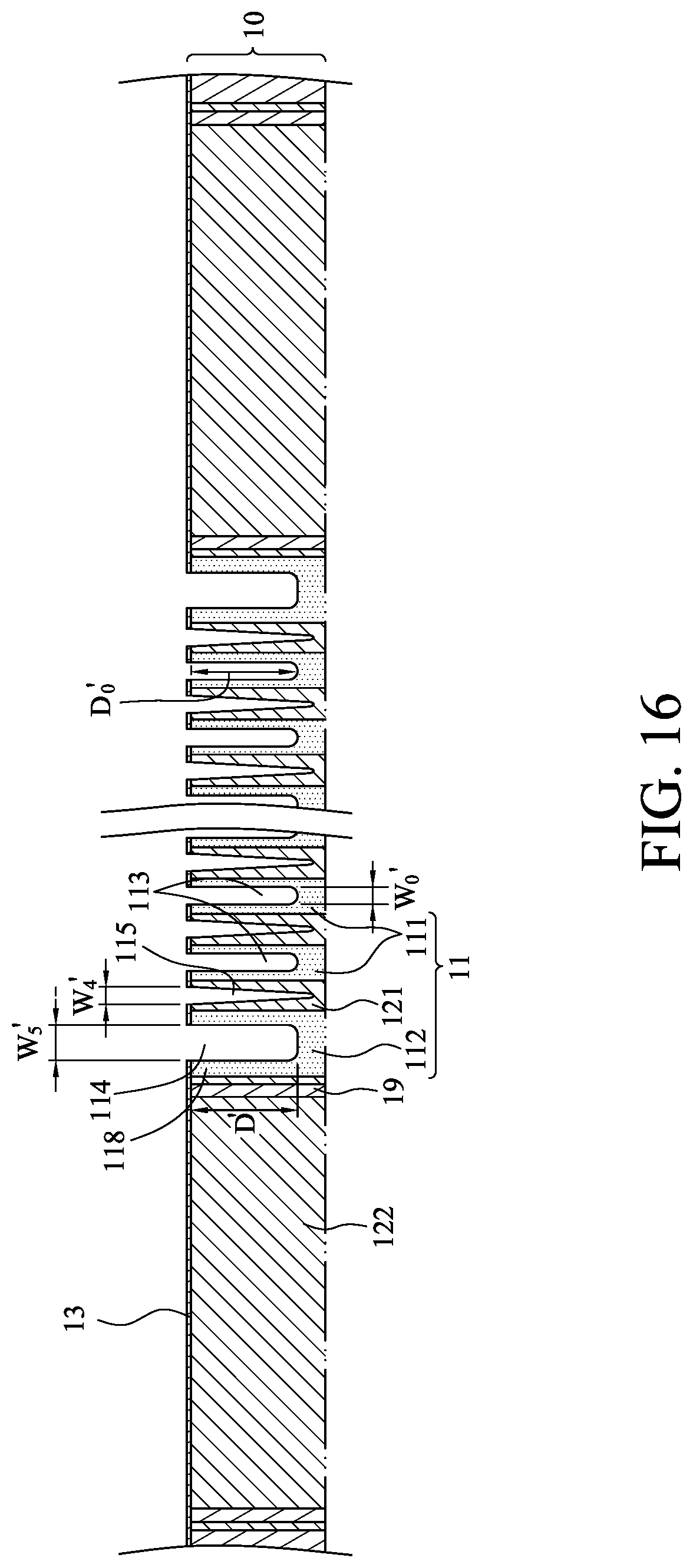 Patent US12317482 Figure 16 – Semiconductor structure and method of manufacturing the same including buried word lines of different widths