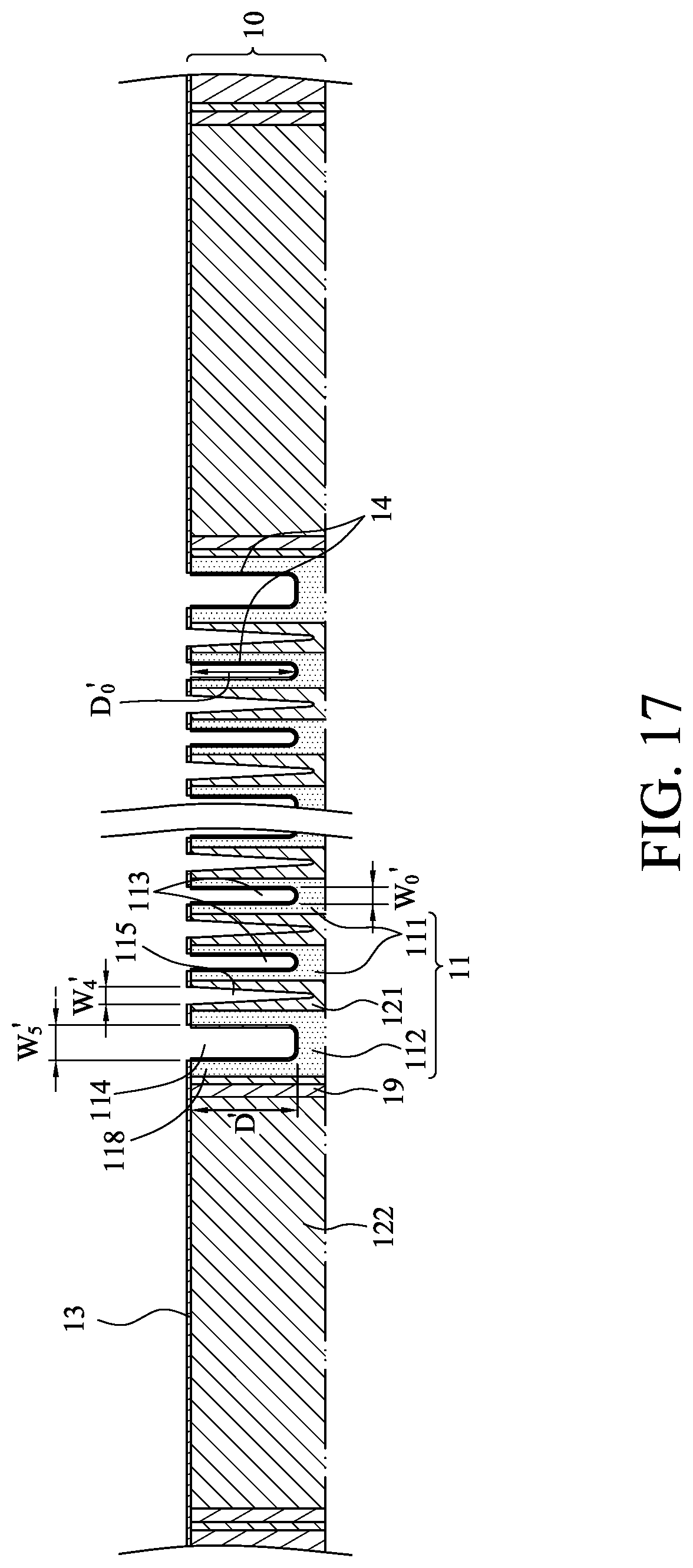 Patent US12317482 Figure 17 – Semiconductor structure and method of manufacturing the same including buried word lines of different widths