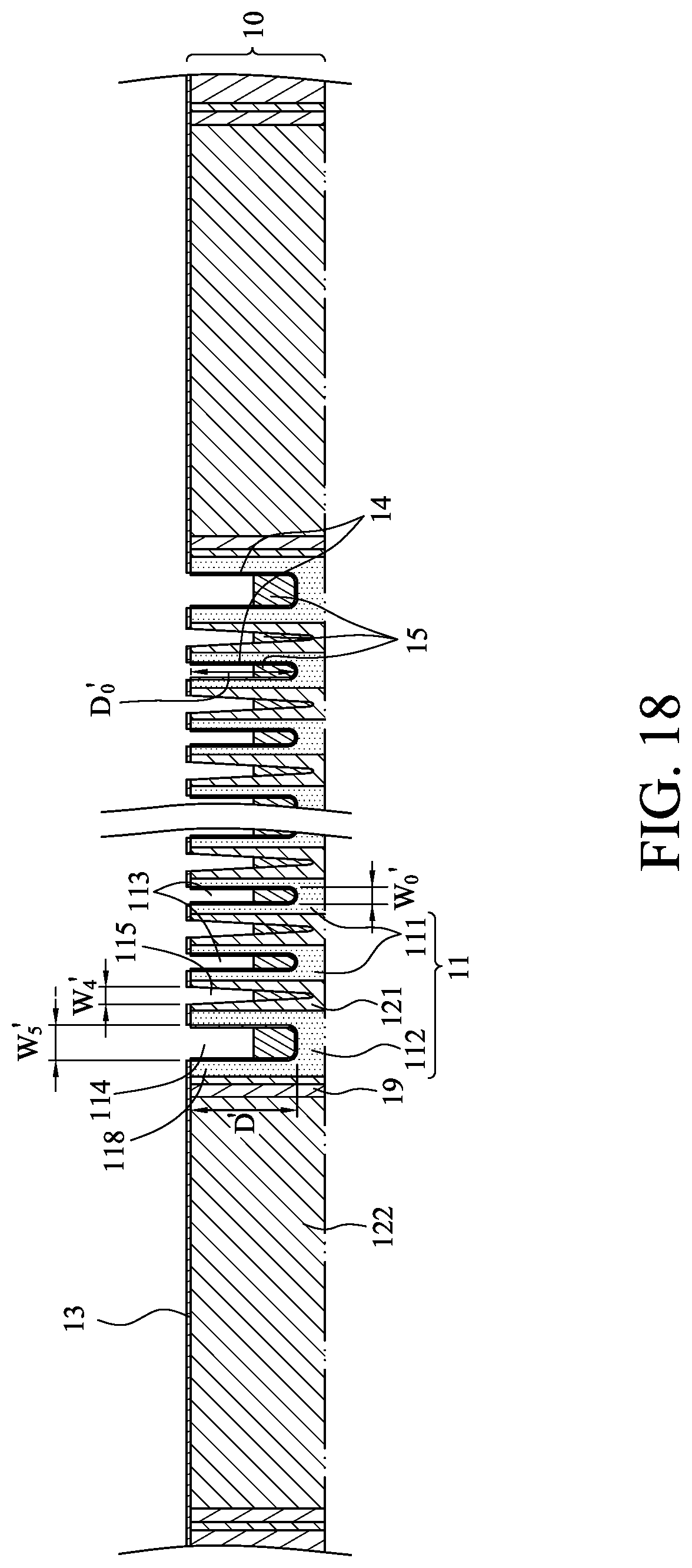 Patent US12317482 Figure 18 – Semiconductor structure and method of manufacturing the same including buried word lines of different widths