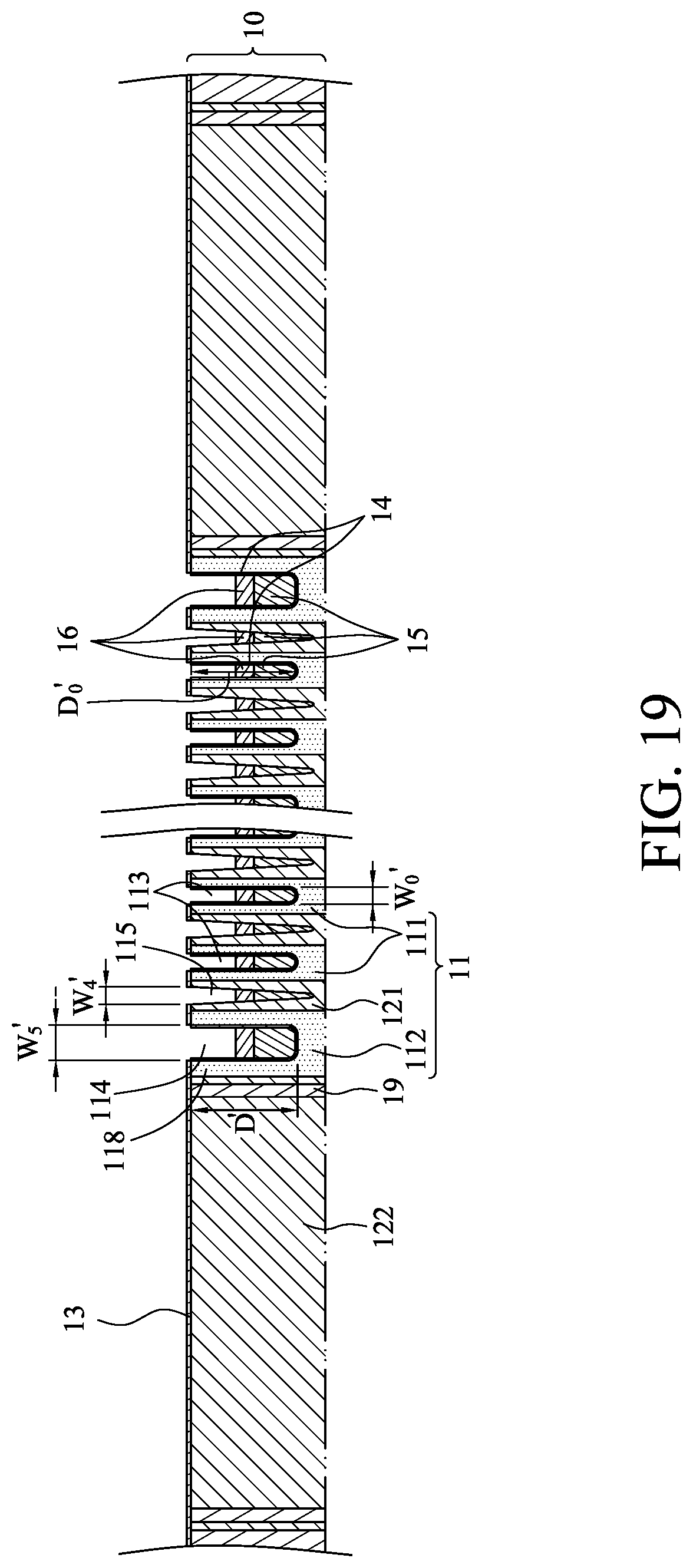 Patent US12317482 Figure 19 – Semiconductor structure and method of manufacturing the same including buried word lines of different widths