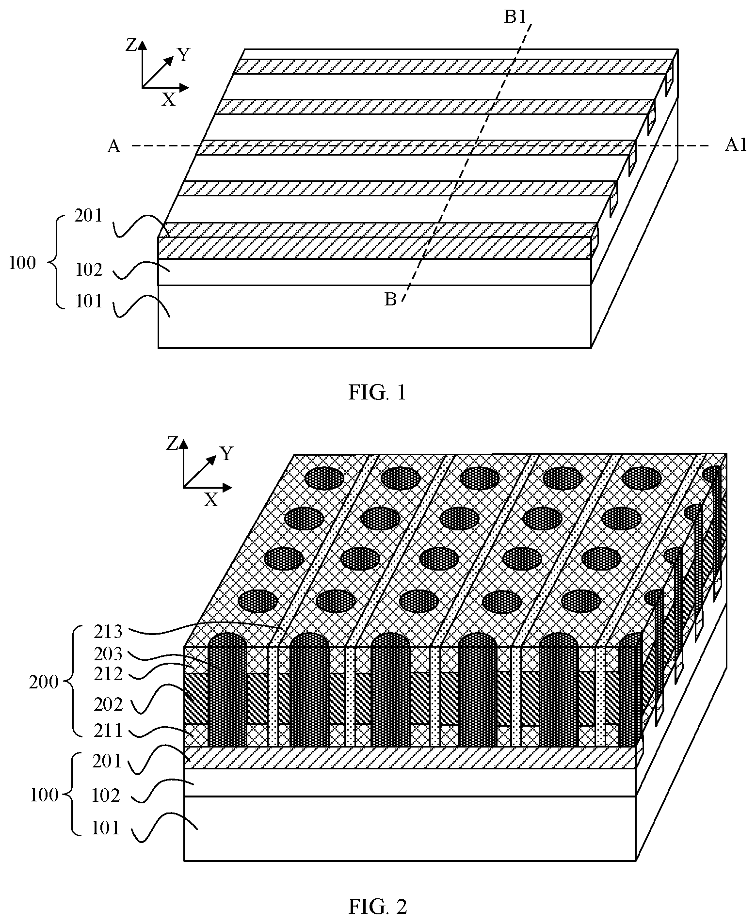 Patent US12317484 Figure 1 – Method for forming a first and a second transistors array having plurality of first and semiconductor pillars
