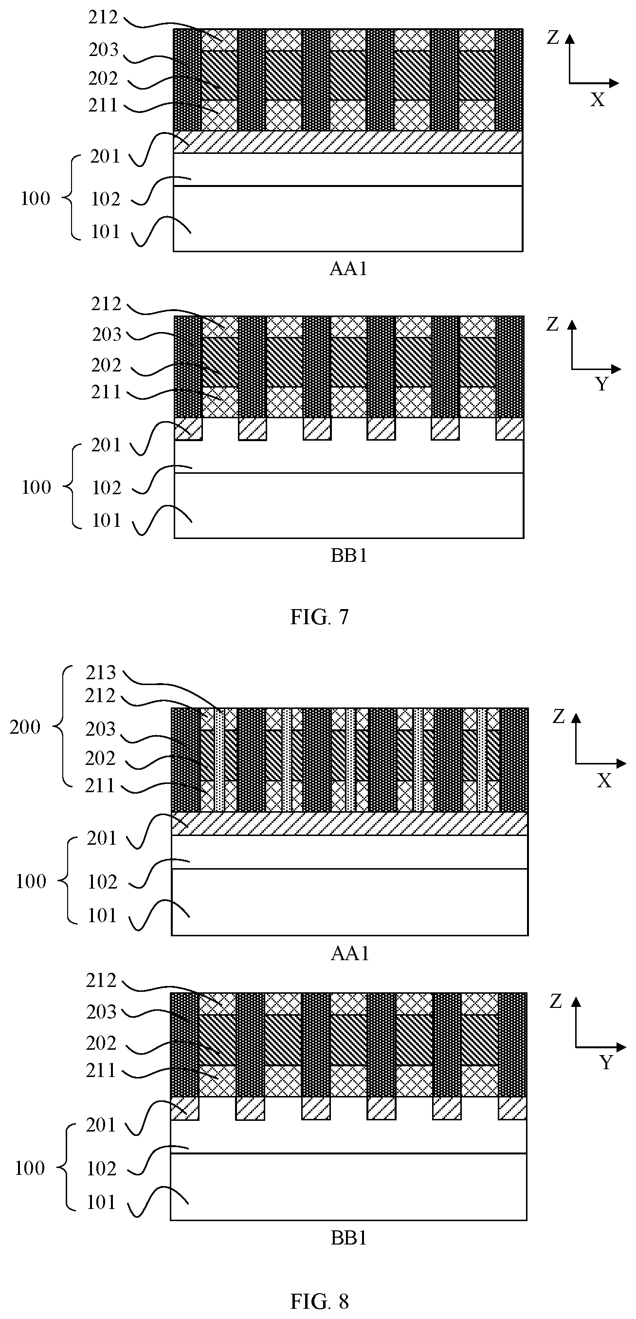 Patent US12317484 Figure 4 – Method for forming a first and a second transistors array having plurality of first and semiconductor pillars