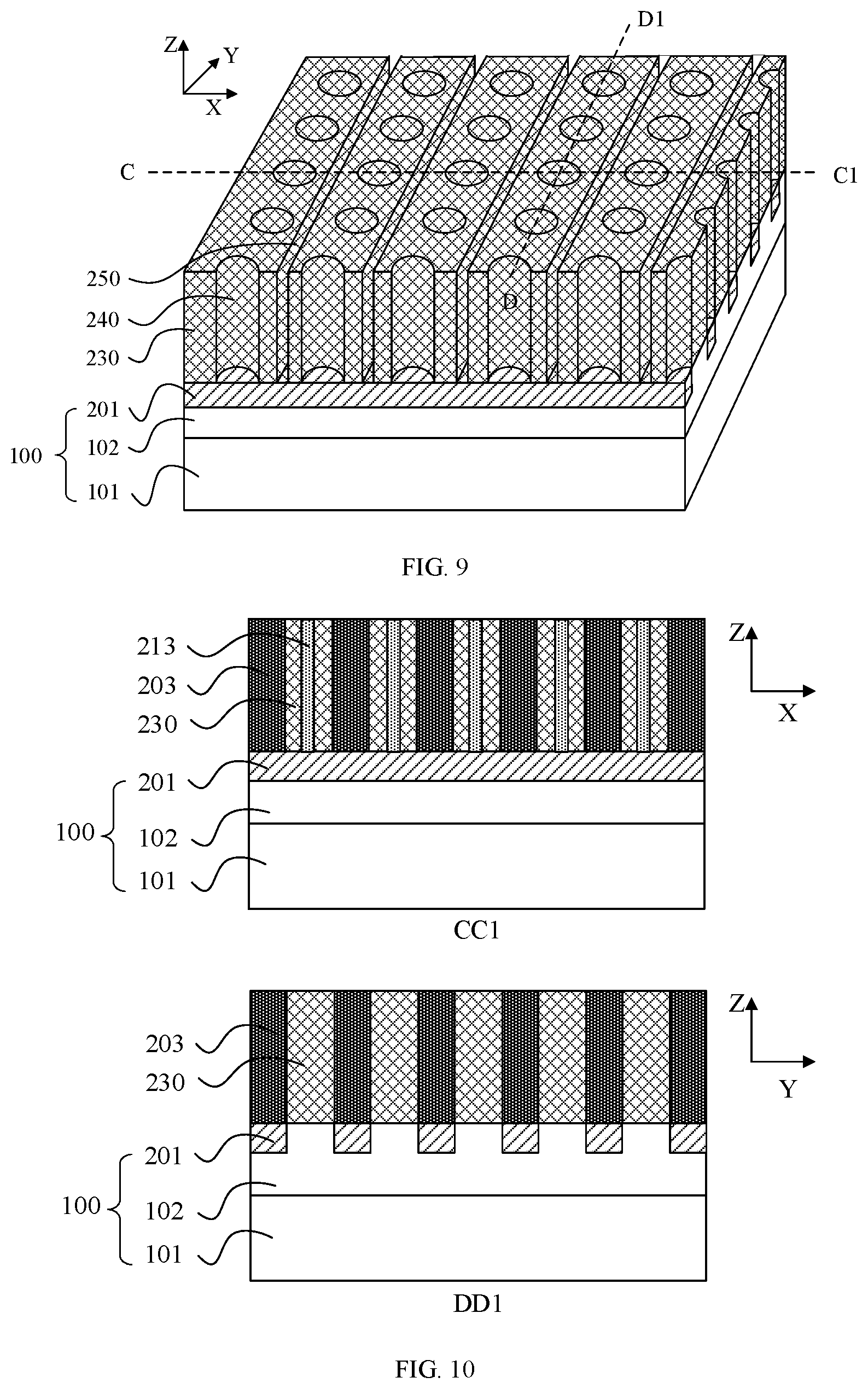 Patent US12317484 Figure 5 – Method for forming a first and a second transistors array having plurality of first and semiconductor pillars