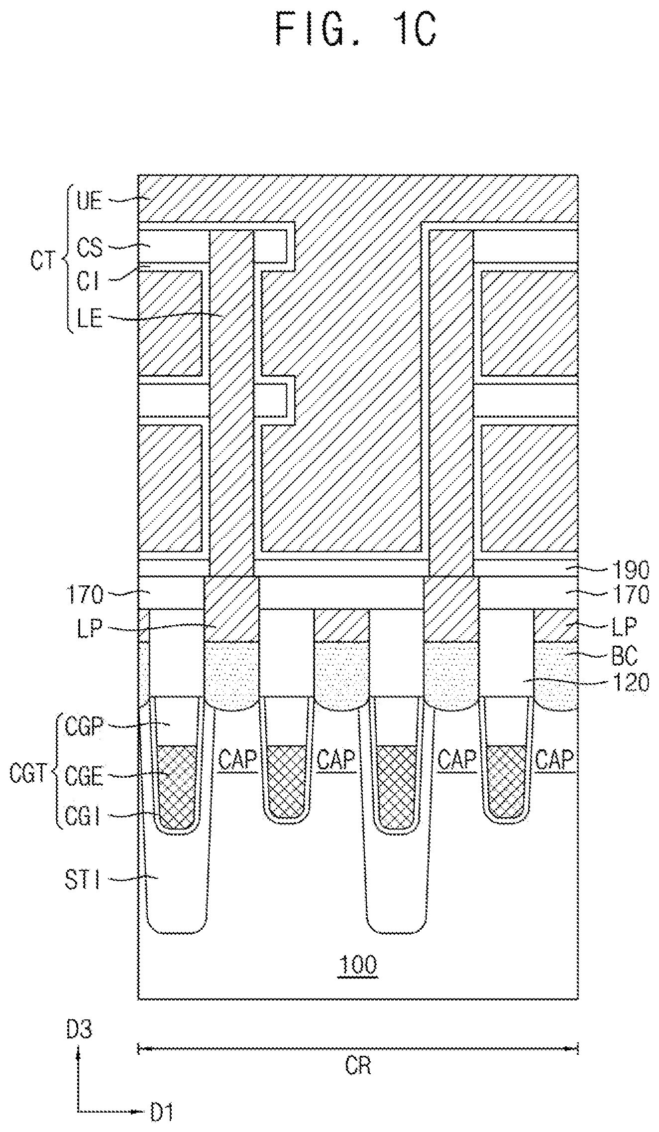 Patent US12317485 Figure 3 – Semiconductor device including peripheral contact