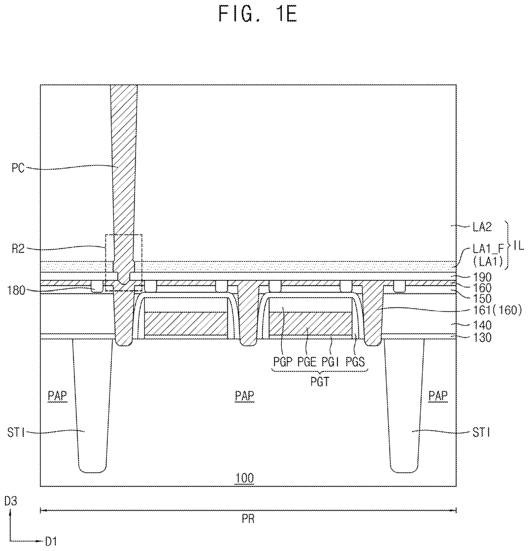 Patent US12317485 Figure 5 – Semiconductor device including peripheral contact