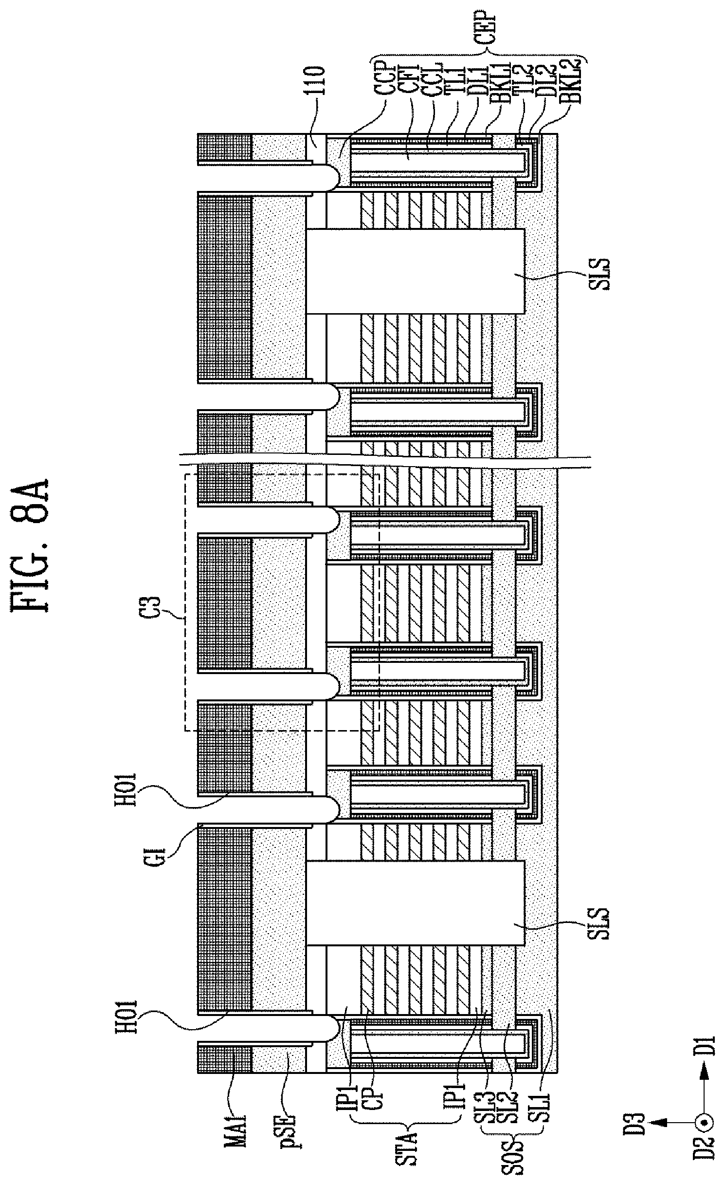 Patent US12317486 Figure 12 – Semiconductor device and manufacturing method of the semiconductor device