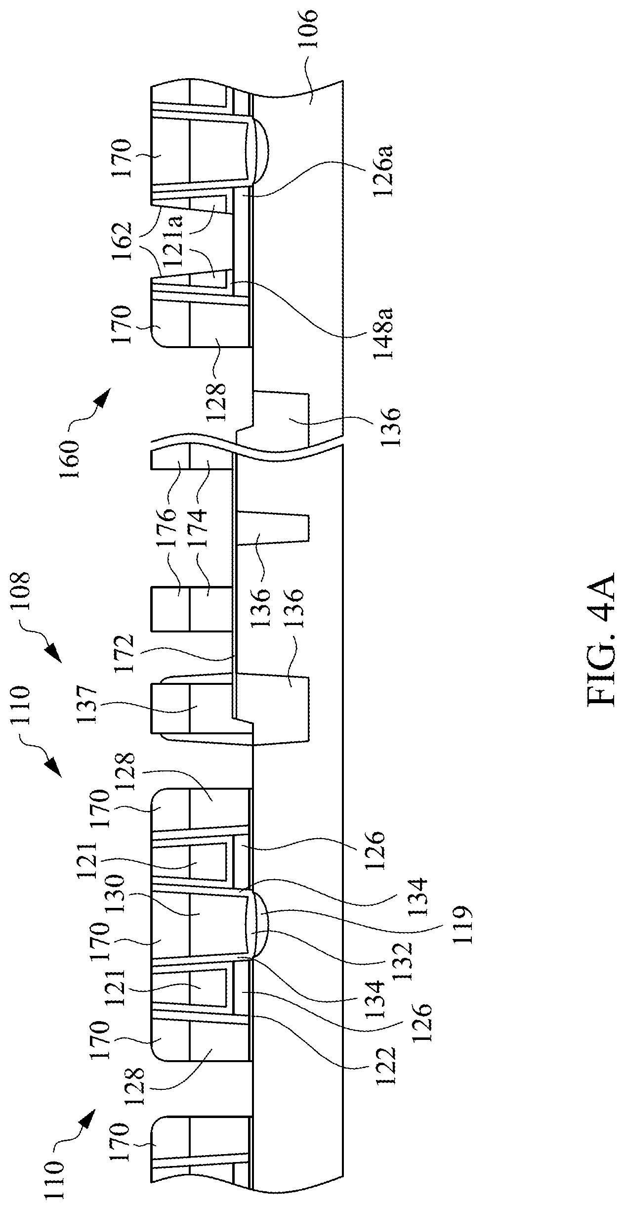 Patent US12317488 Figure 4 – Structure and method for preventing silicide contamination during the manufacture of micro-processors with embedded flash memory