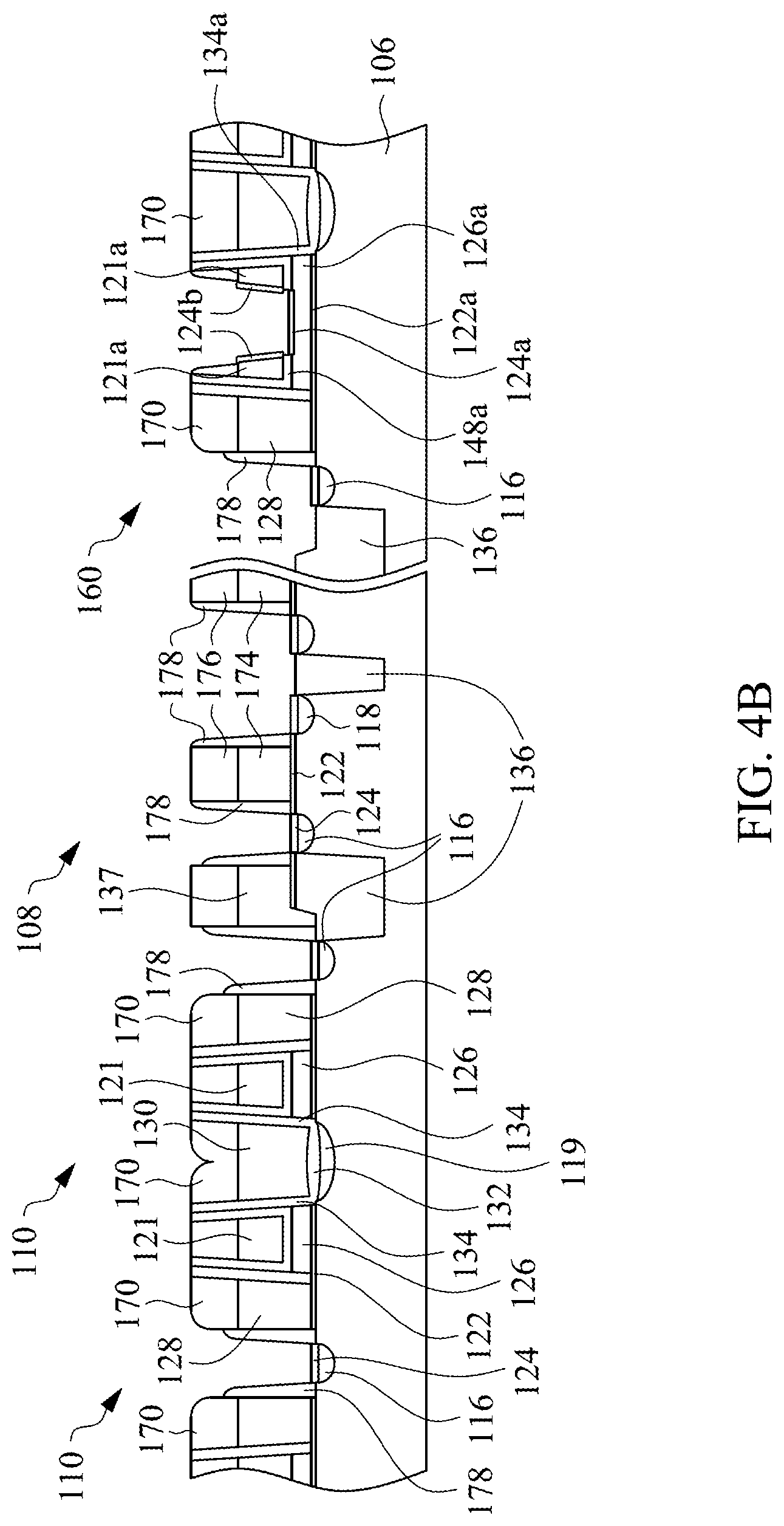 Patent US12317488 Figure 5 – Structure and method for preventing silicide contamination during the manufacture of micro-processors with embedded flash memory