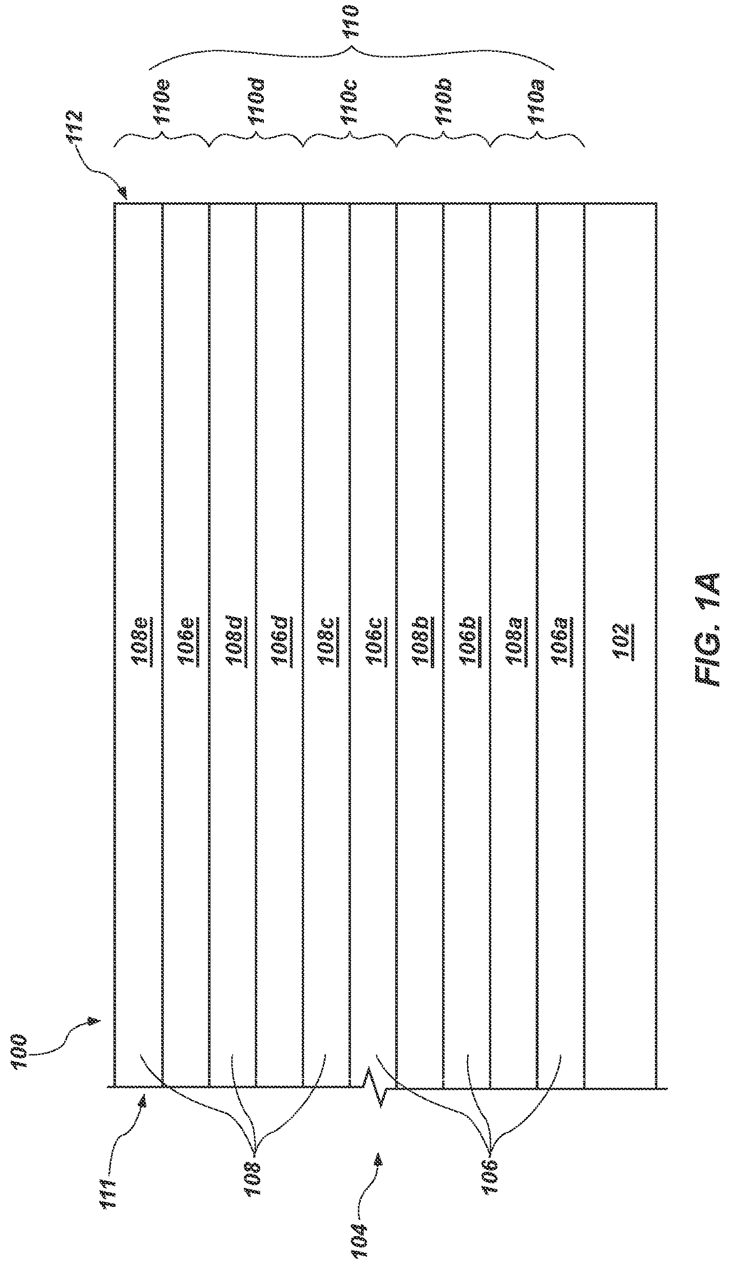 Patent US12317489 Figure 1 – Devices including a stair step structure adjacent a substantially planar, vertically extending surface of a stack structure