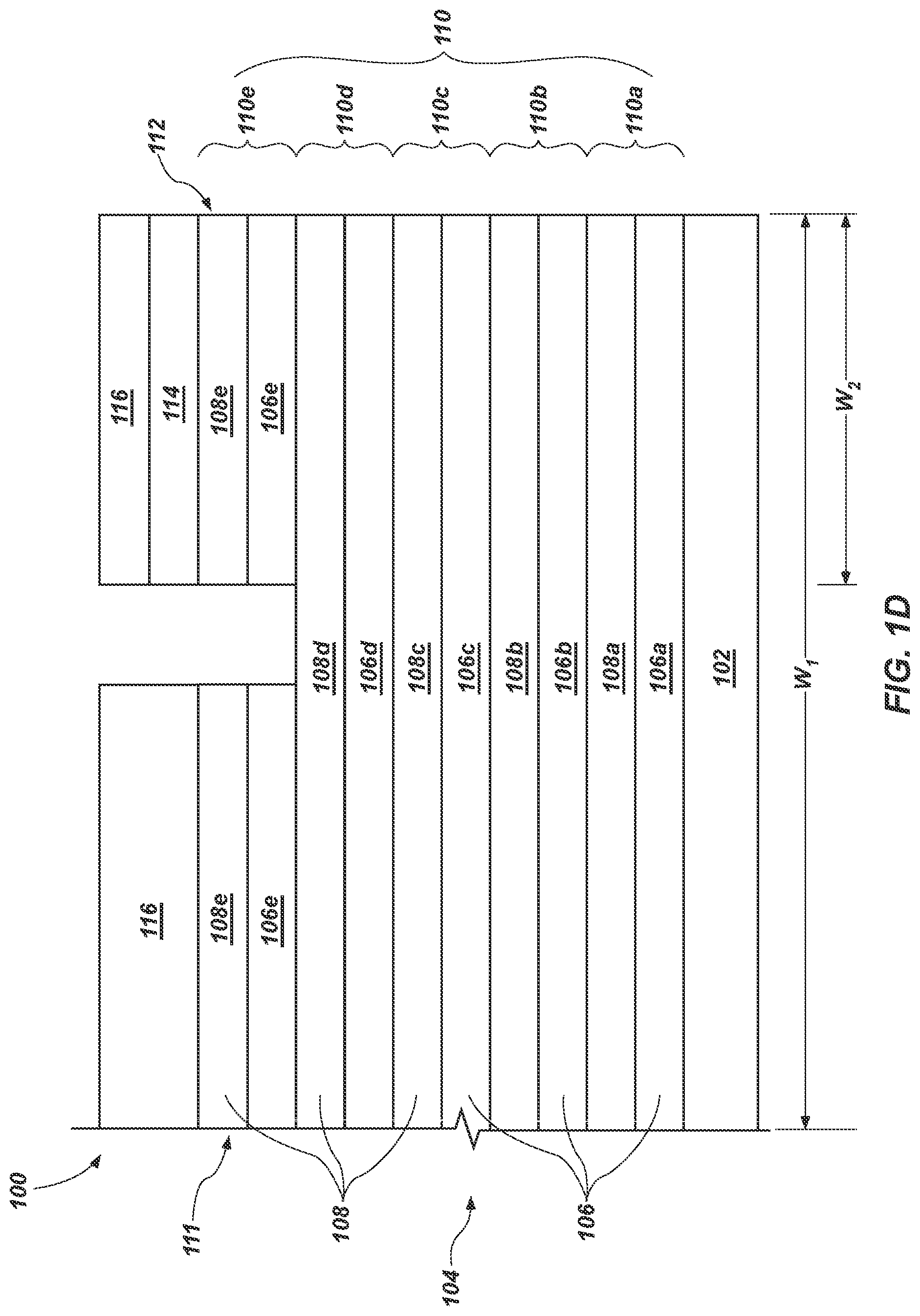 Patent US12317489 Figure 4 – Devices including a stair step structure adjacent a substantially planar, vertically extending surface of a stack structure