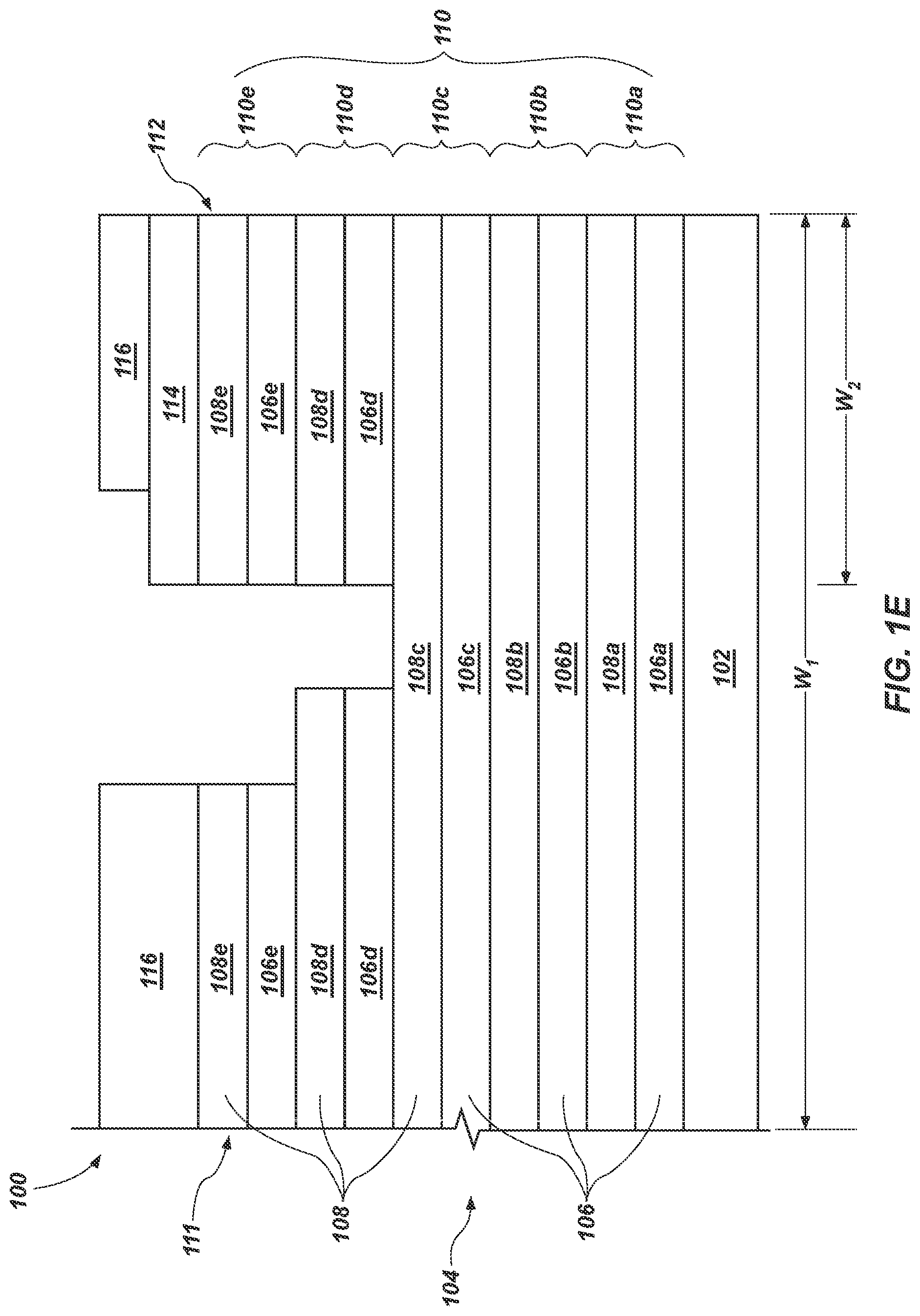 Patent US12317489 Figure 5 – Devices including a stair step structure adjacent a substantially planar, vertically extending surface of a stack structure