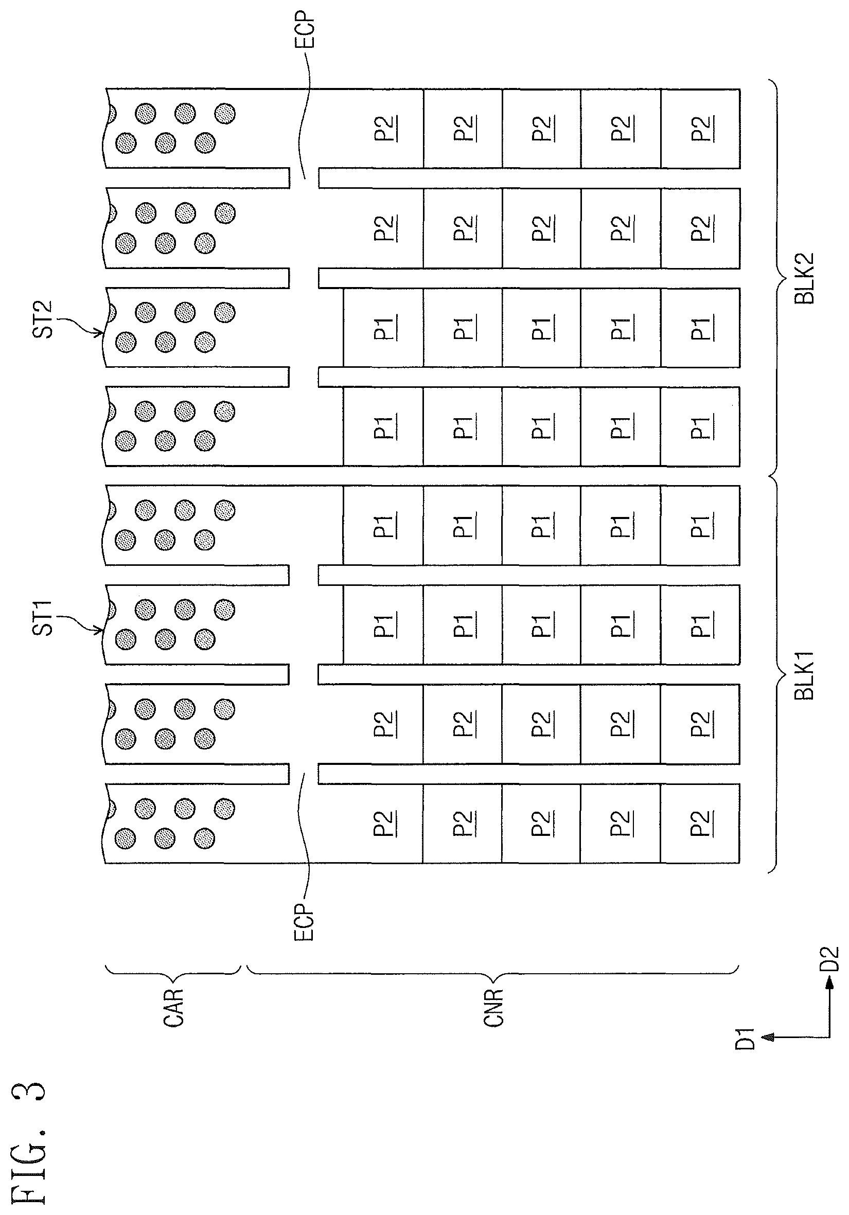 Patent US12317492 Figure 3 – Three-dimensional semiconductor memory device with increased process margin