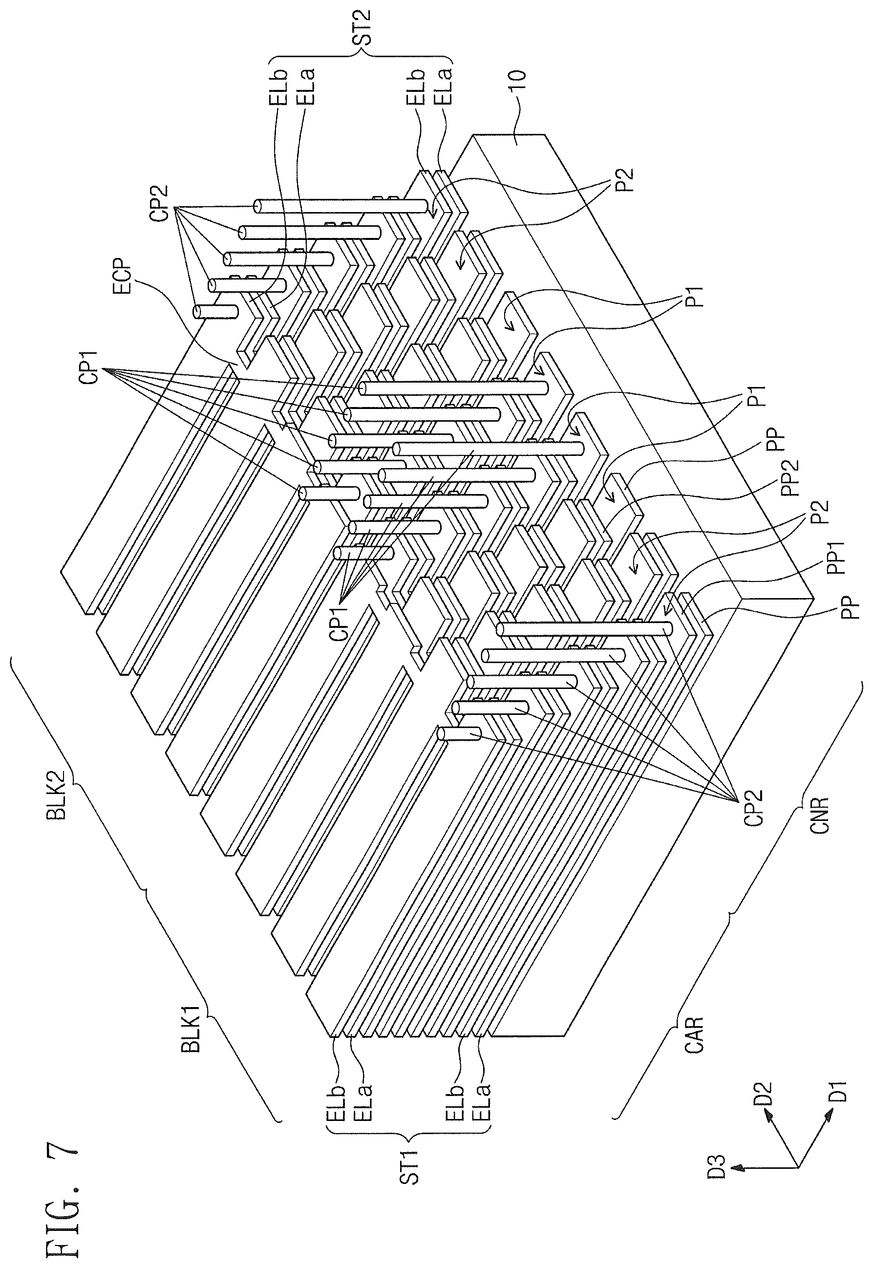 Patent US12317492 Figure 8 – Three-dimensional semiconductor memory device with increased process margin