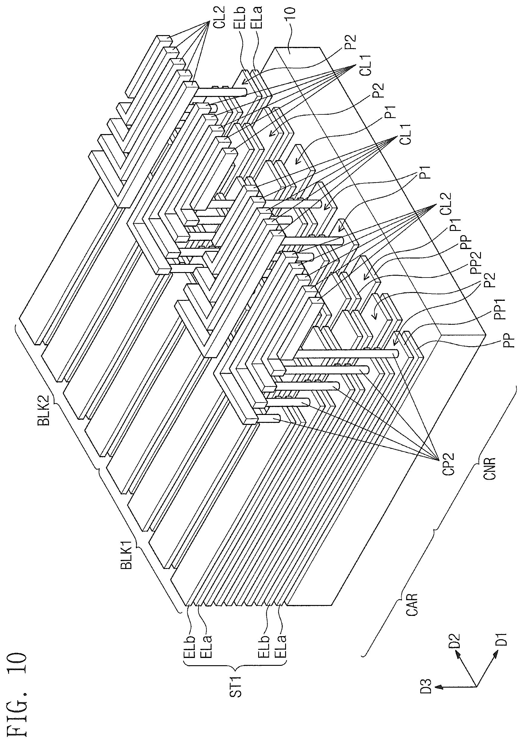 Patent US12317492 Figure 11 – Three-dimensional semiconductor memory device with increased process margin