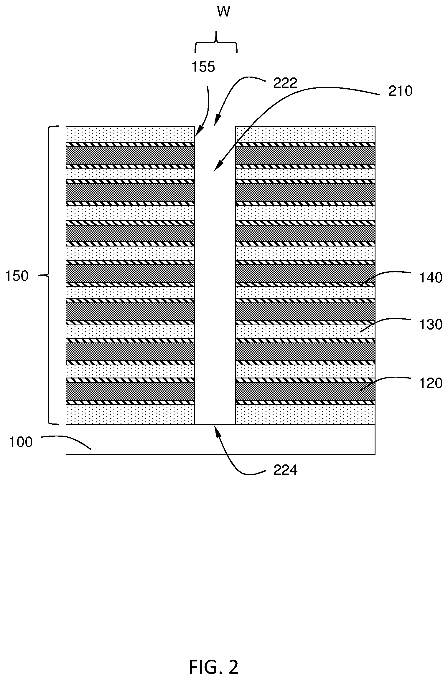 Patent US12317493 Figure 2 – Methods of forming 3D NAND structures with decreased pitch