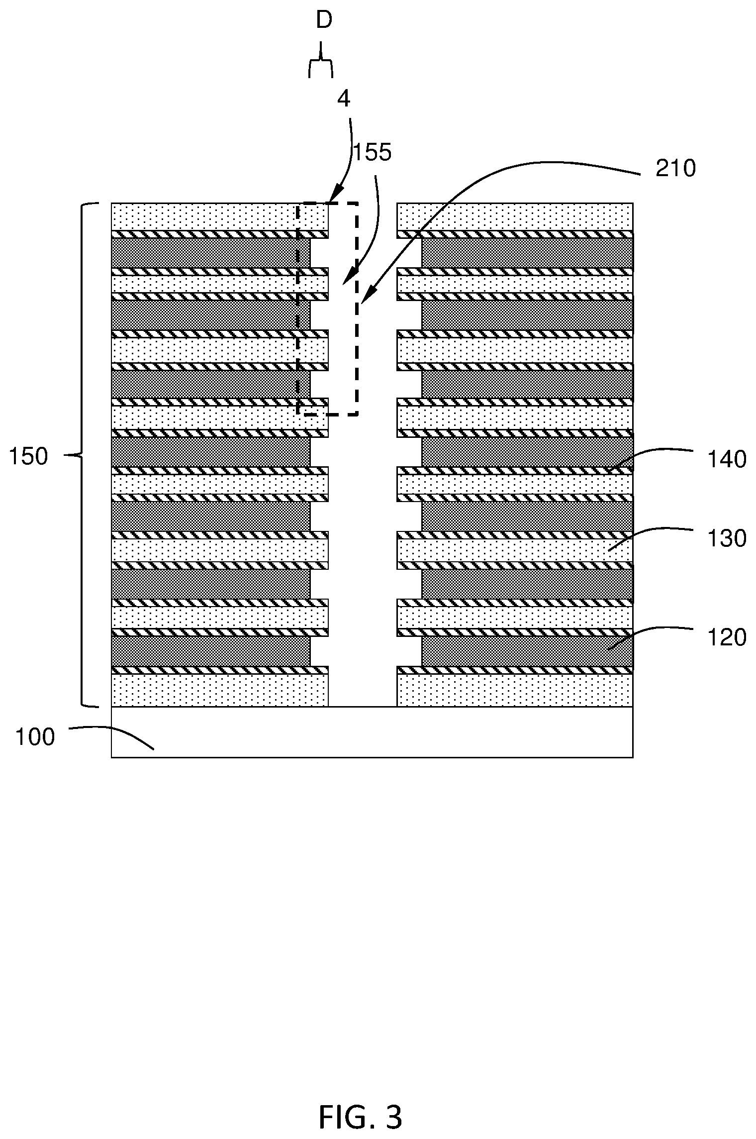 Patent US12317493 Figure 3 – Methods of forming 3D NAND structures with decreased pitch