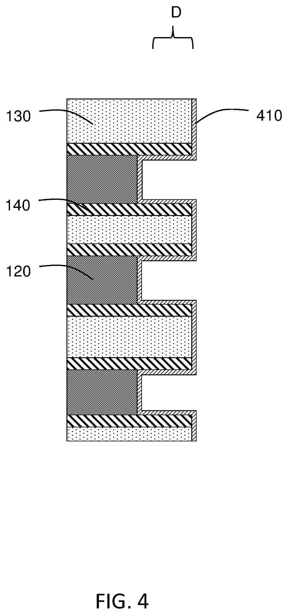 Patent US12317493 Figure 4 – Methods of forming 3D NAND structures with decreased pitch
