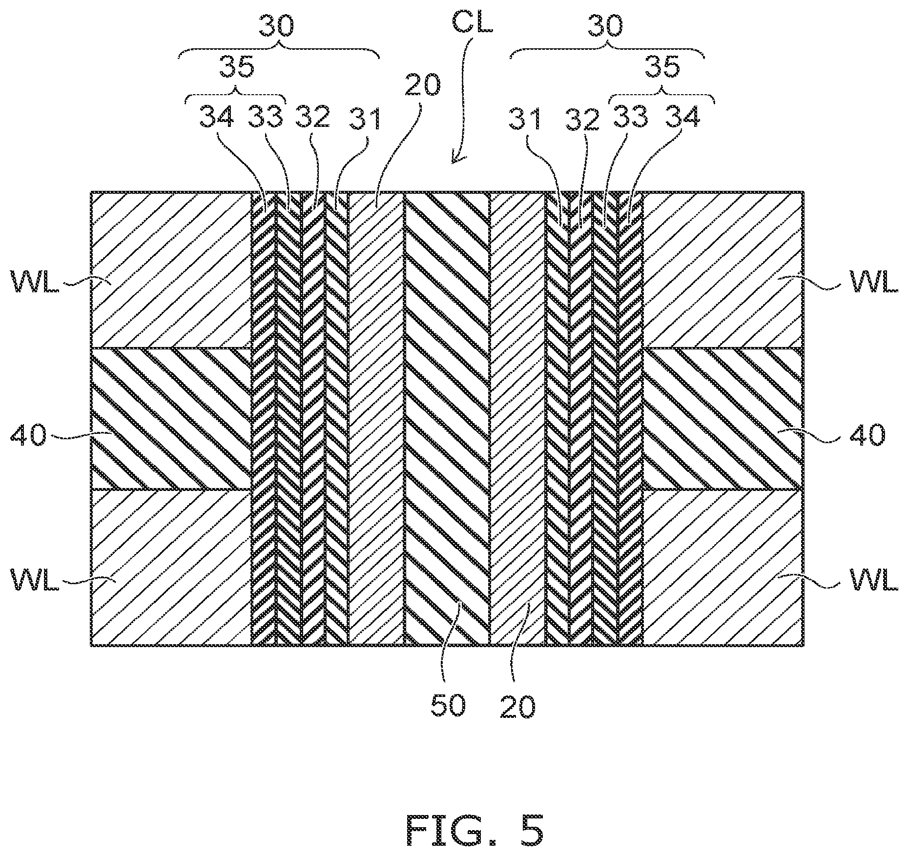 Patent US12317500 Figure 5 – Semiconductor memory device having a contact plug electrically connected to an interconnection through a narrower via