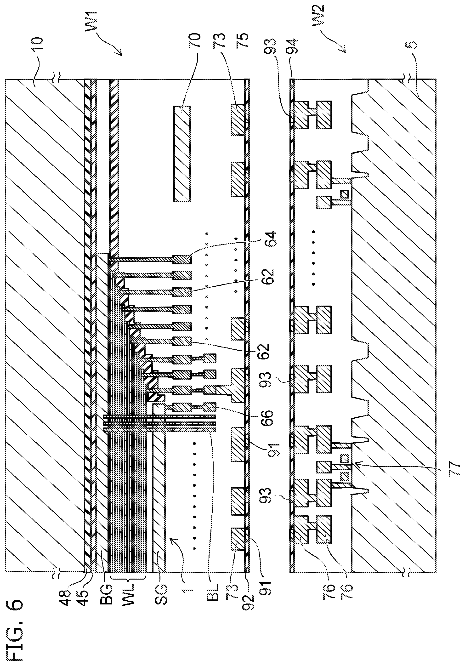 Patent US12317500 Figure 6 – Semiconductor memory device having a contact plug electrically connected to an interconnection through a narrower via