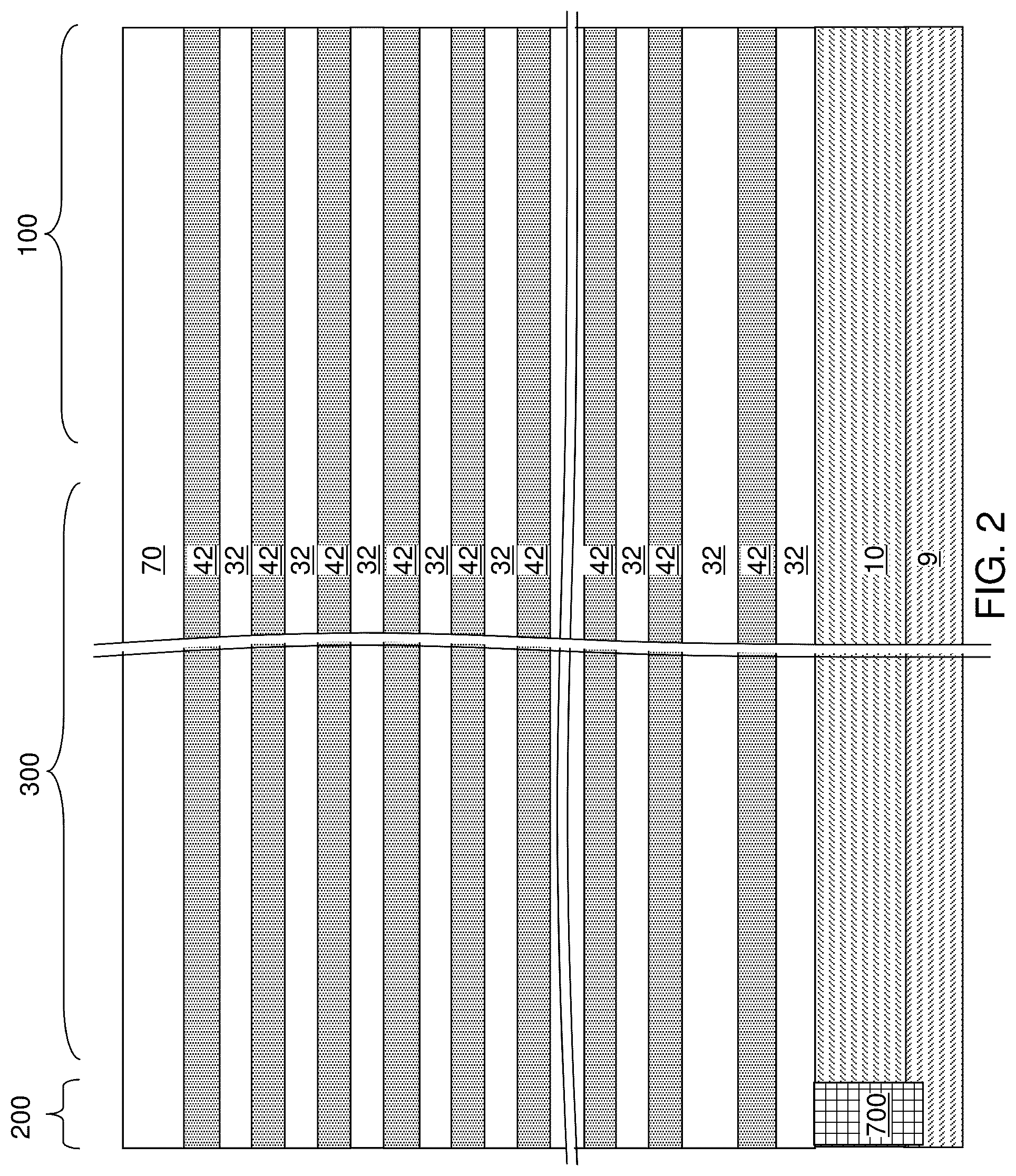 Patent US12317502 Figure 2 – Three-dimensional memory device containing ferroelectric-assisted memory elements and method of making the same