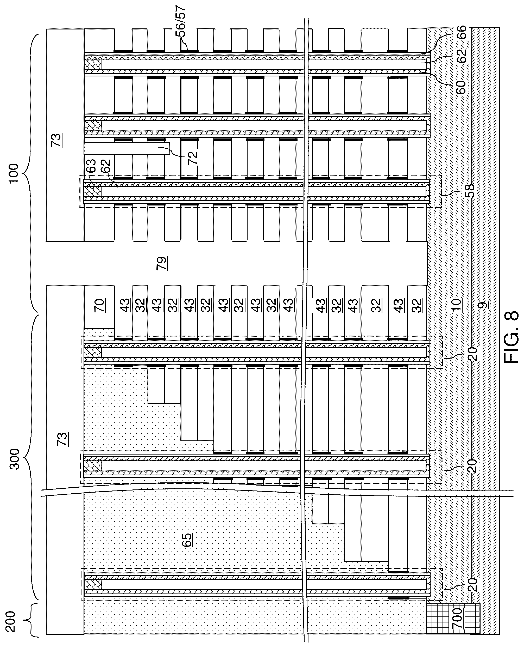 Patent US12317502 Figure 12 – Three-dimensional memory device containing ferroelectric-assisted memory elements and method of making the same