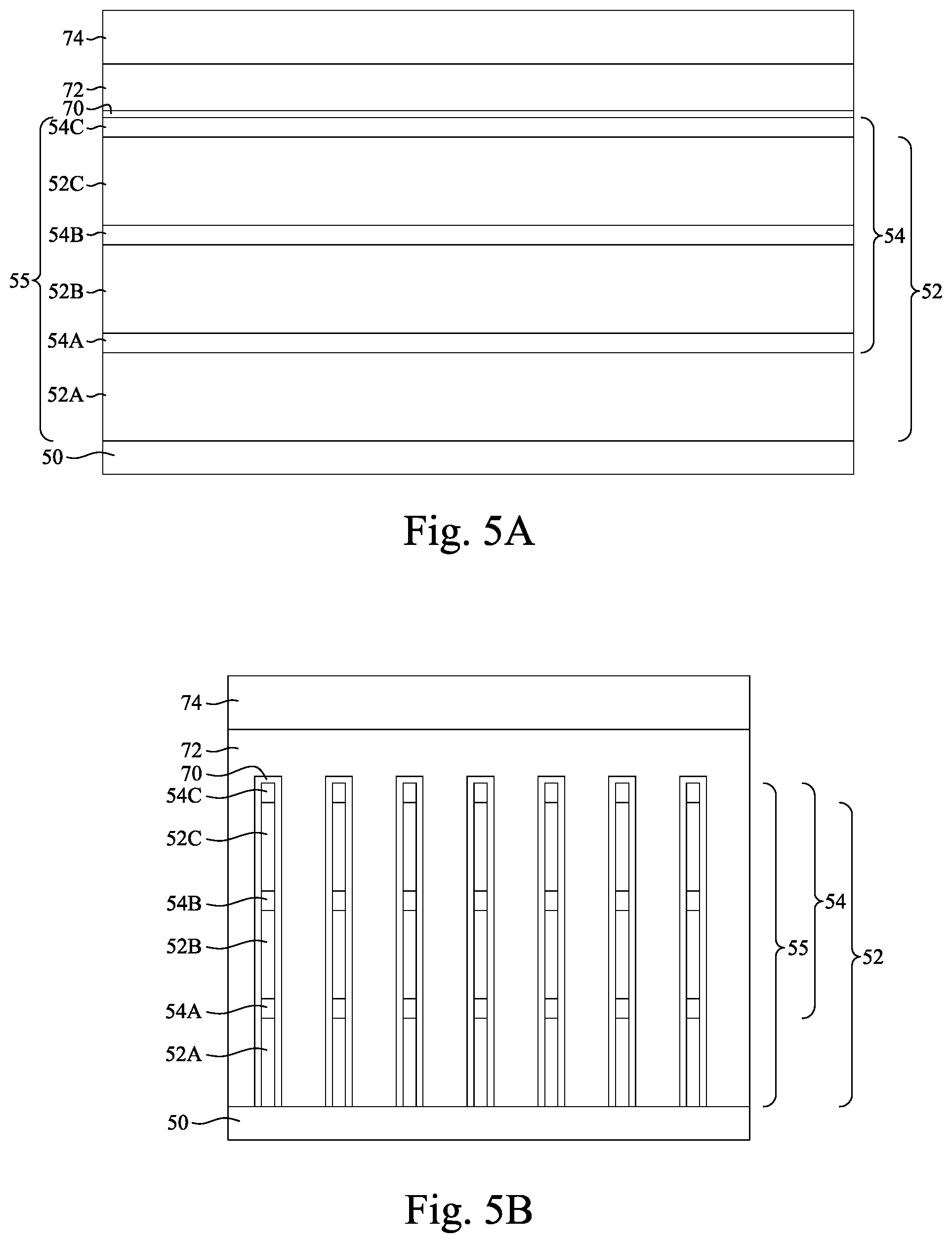 Patent US12317505 Figure 5 – Memory array including epitaxial source lines and bit lines